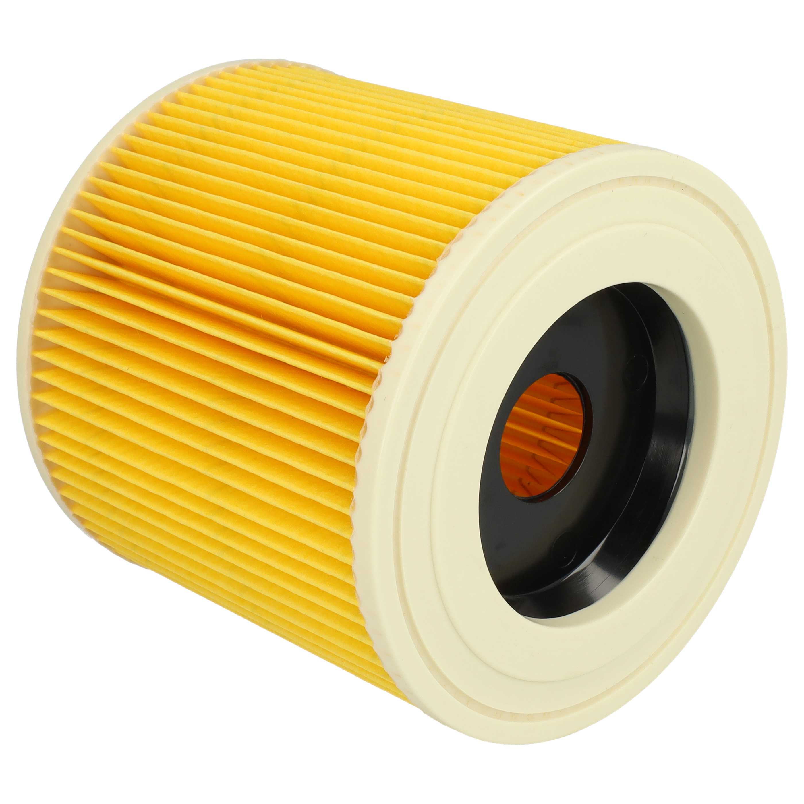 4x Filtro reemplaza Kärcher 6.414-789.0, 6.414-789 para aspiradora TackLife, amarillo / marrón