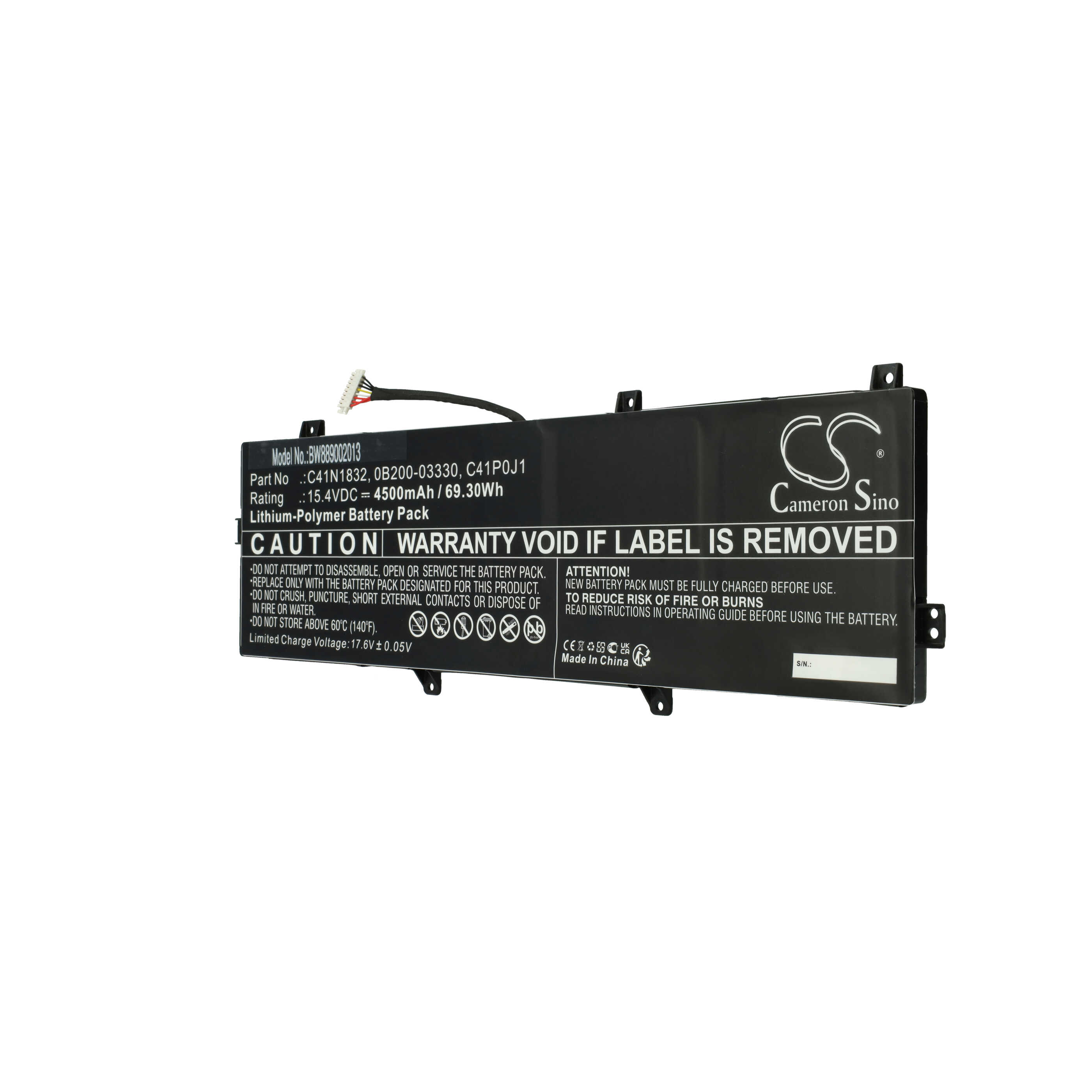 Akumulator do laptopa zamiennik Asus 0B200-03330, 0B200-03330100 - 4500 mAh 15,4 V LiPo, czarny