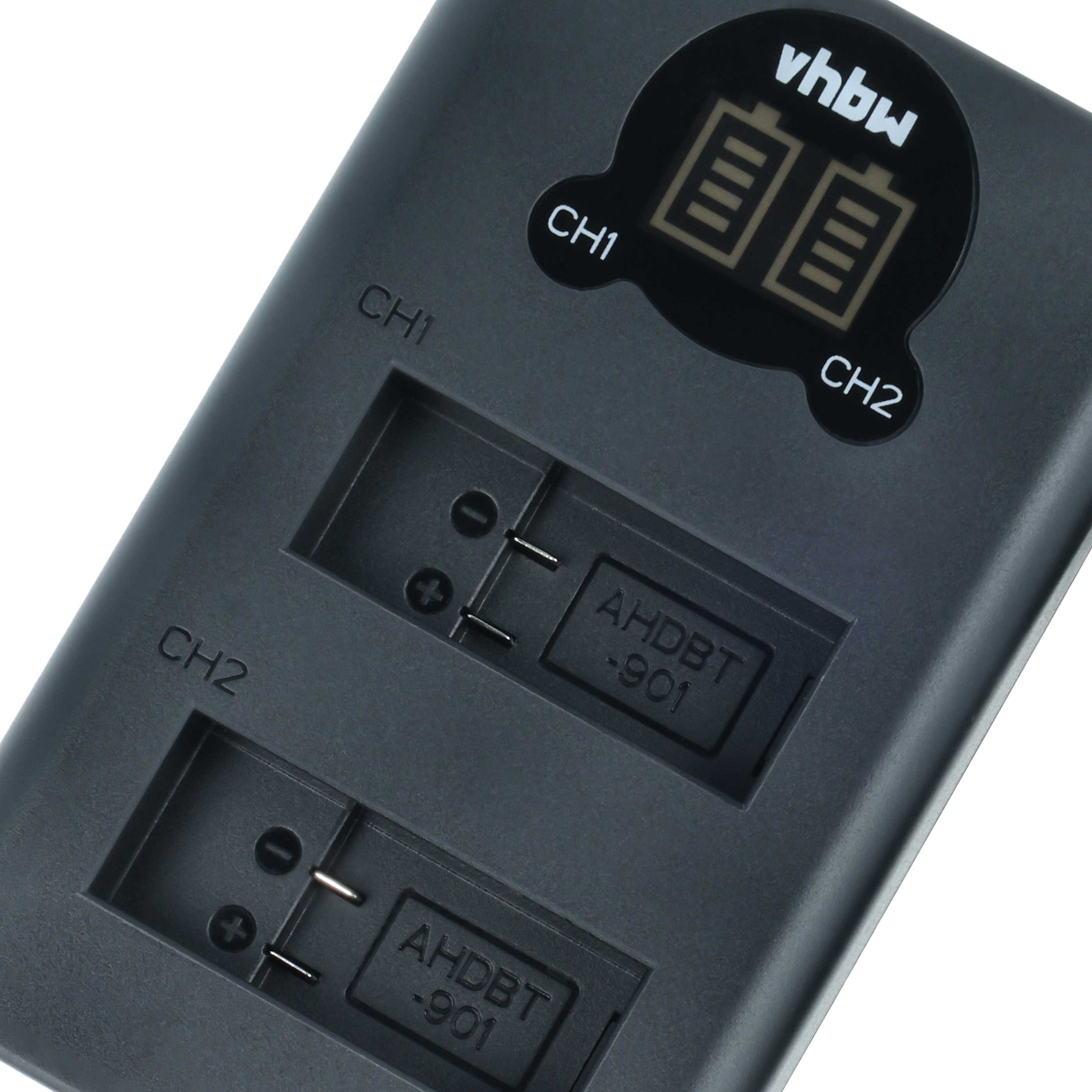 Battery Charger Micro-USB + USB-C + Cable USB-C suitable for GoPro Hero 9, 9 AHDBT-901, 10 Digital Camera