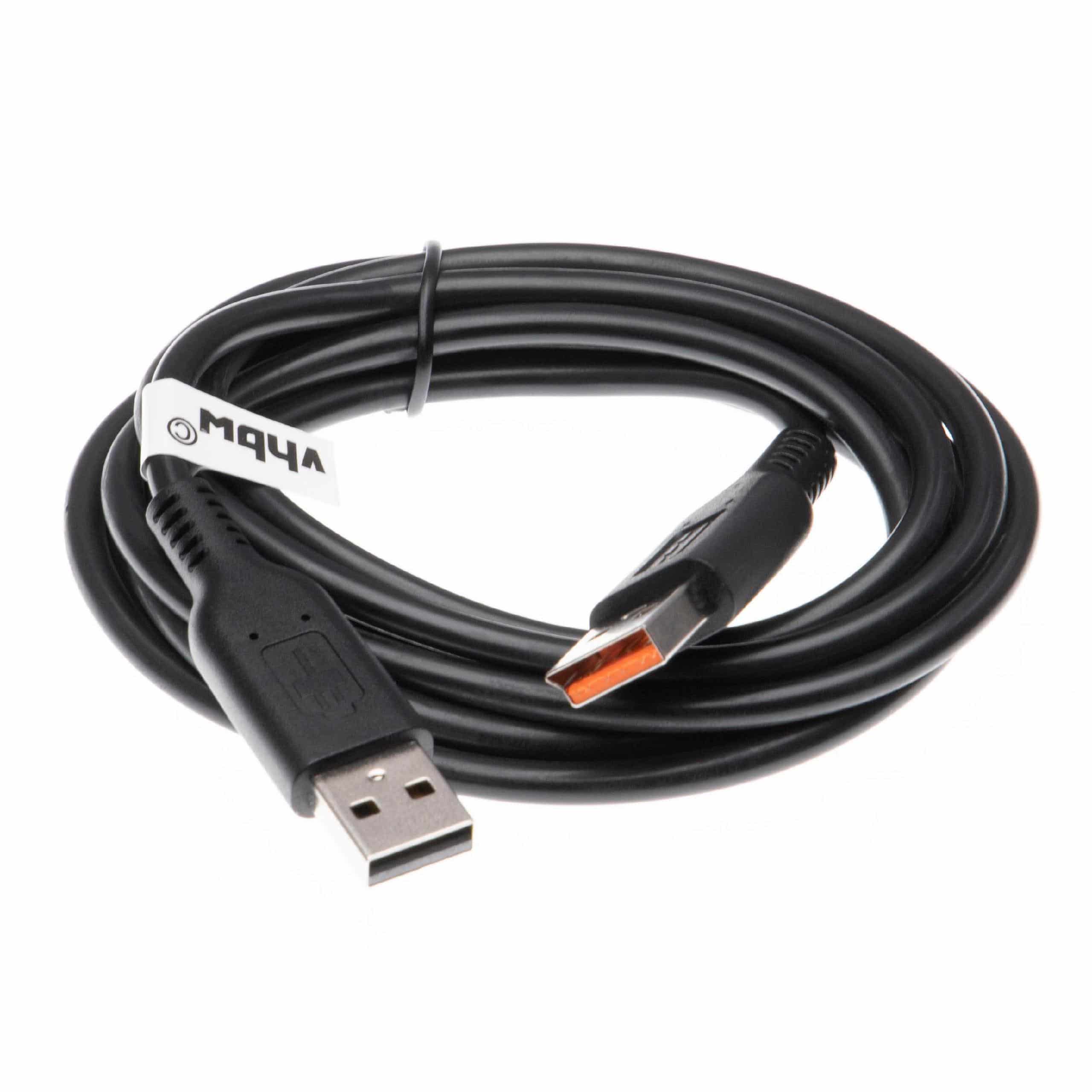 vhbw USB Data Cable Tablet - 2in1 Charging Cable (Standard-USB Type A to Tablet) 200cm Black 