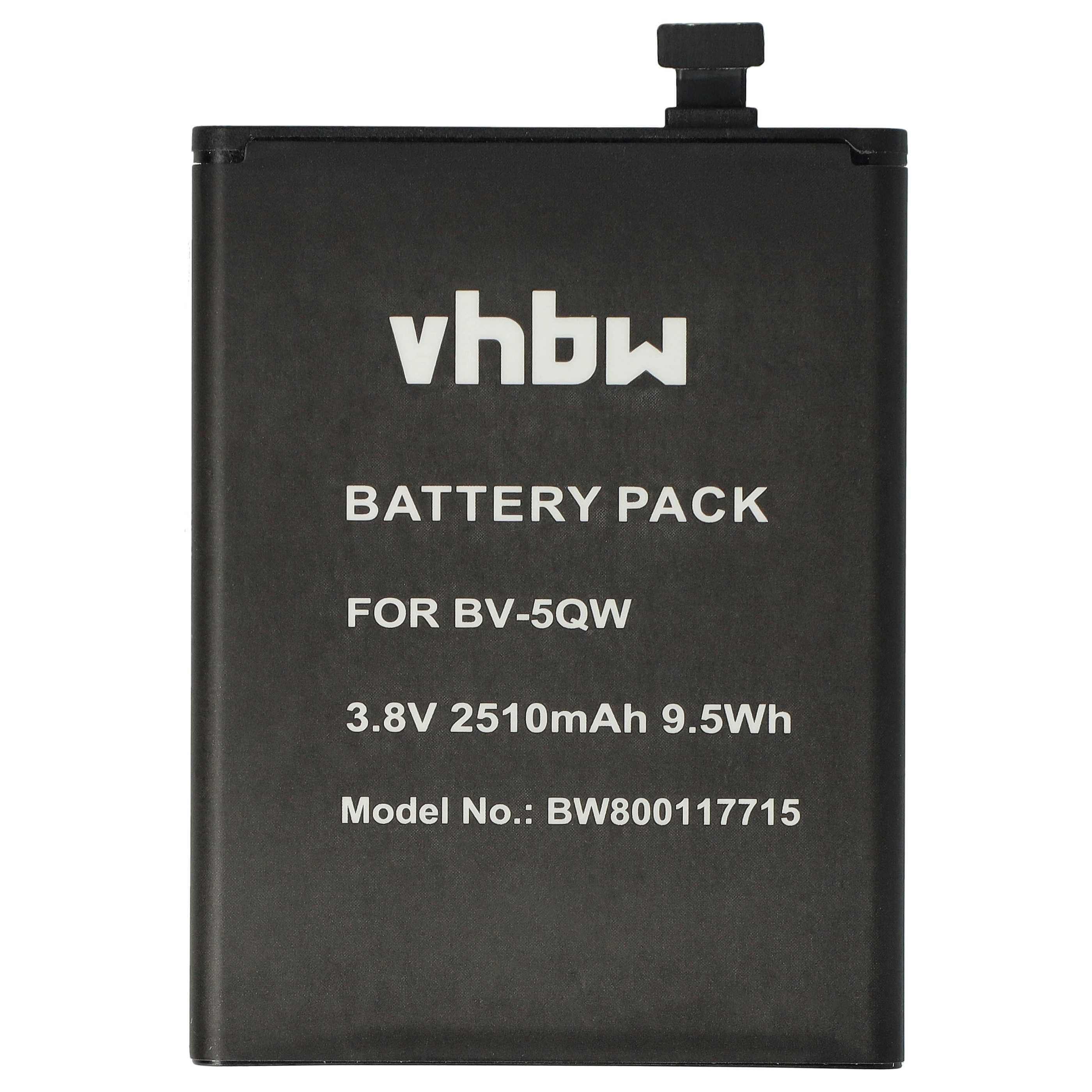 Batería reemplaza Microsoft / Nokia BV-5QW para móvil, teléfono Microsoft / Nokia - 2510 mAh 3,8 V Li-Ion