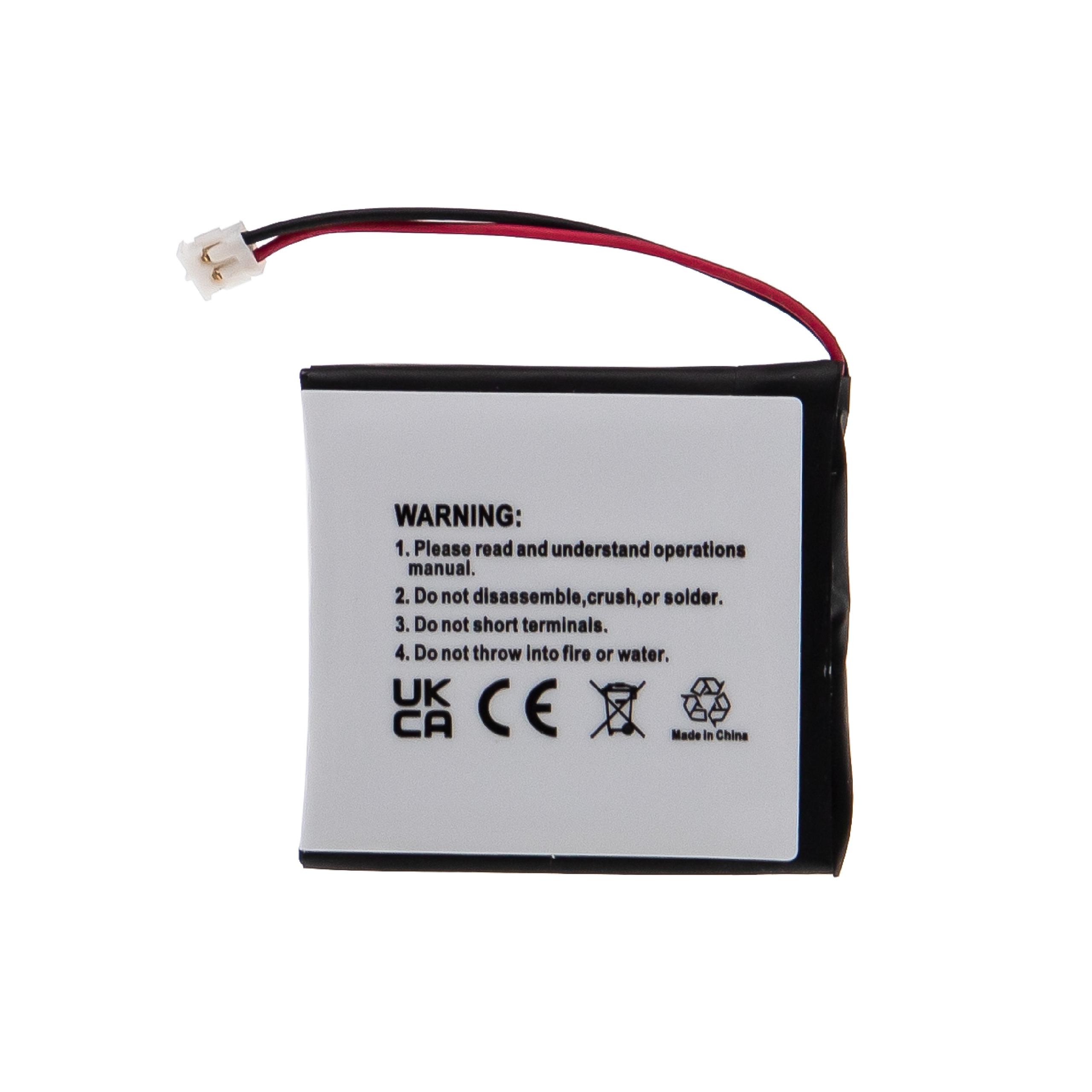 Batterie remplace Garmin 361-00098-00 pour montre connectée - 430mAh 3,8V Li-polymère