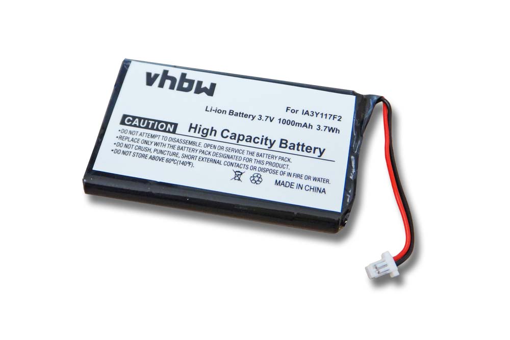 GPS Battery Replacement for IA3Y117F2 - 1000mAh, 3.7V