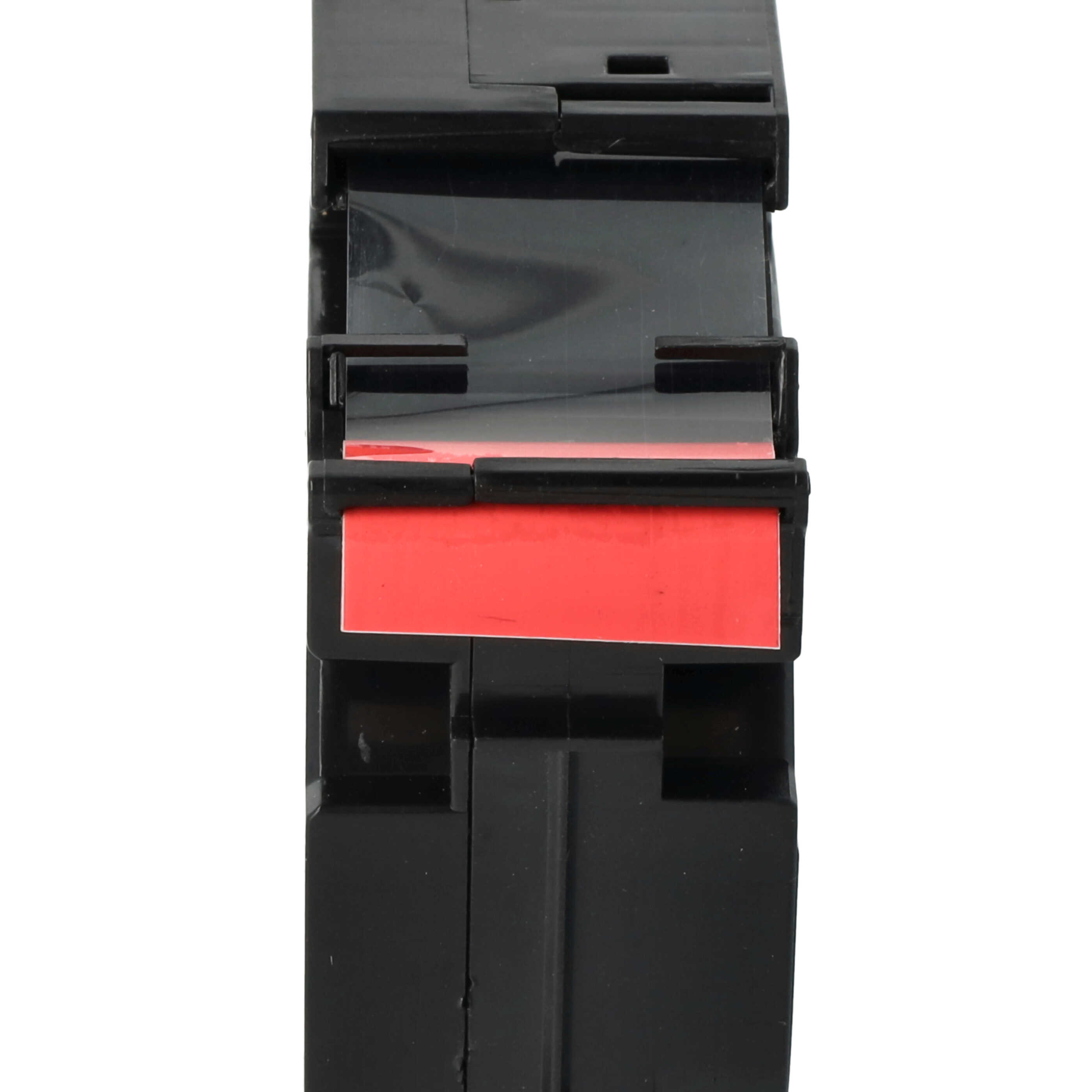 Schriftband als Ersatz für Brother HGE-451 - 24mm Schwarz auf Rot