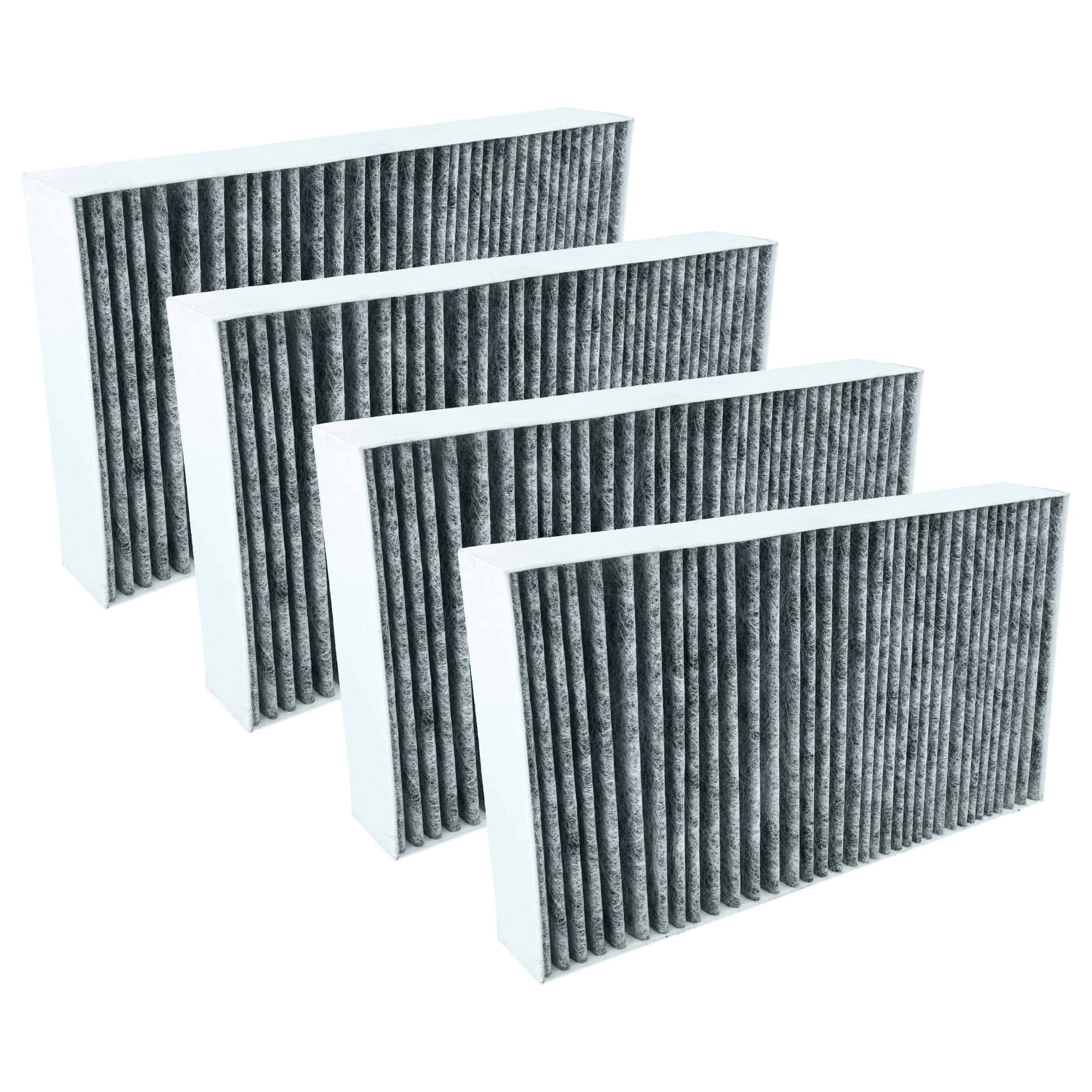 4x Filtres à charbon actif remplace Miele DKF 29, AS-AZKF878 pour hotte Miele