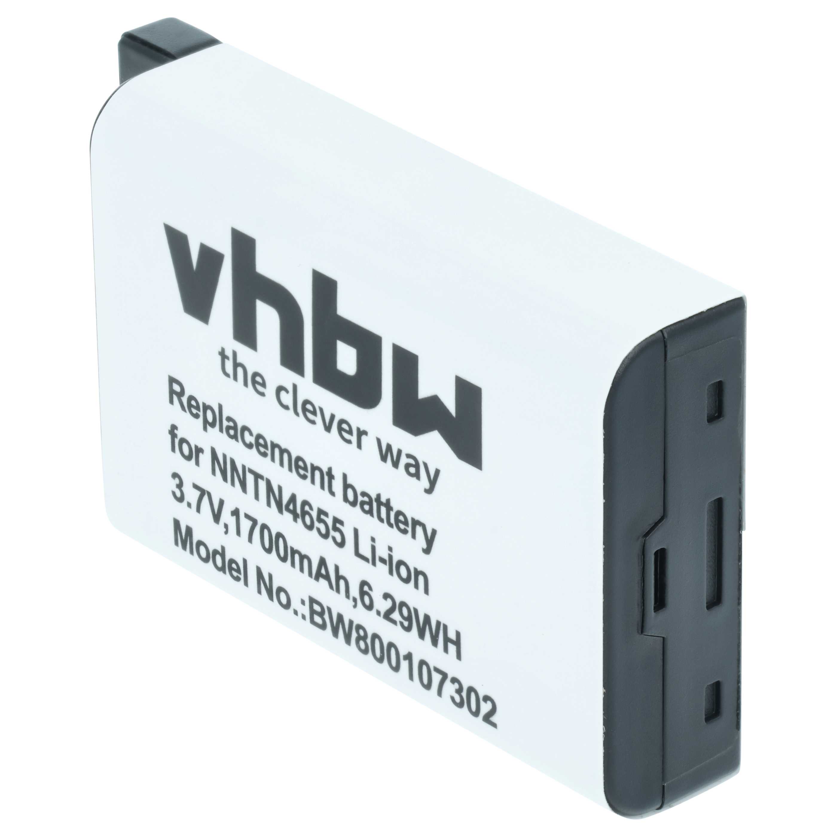 Radio 5x Battery replaces Motorola NNTN6922A, NNTN4655, SNN5705C, NNTN6923A - 1700 mAh 3.7 V Li-Ion