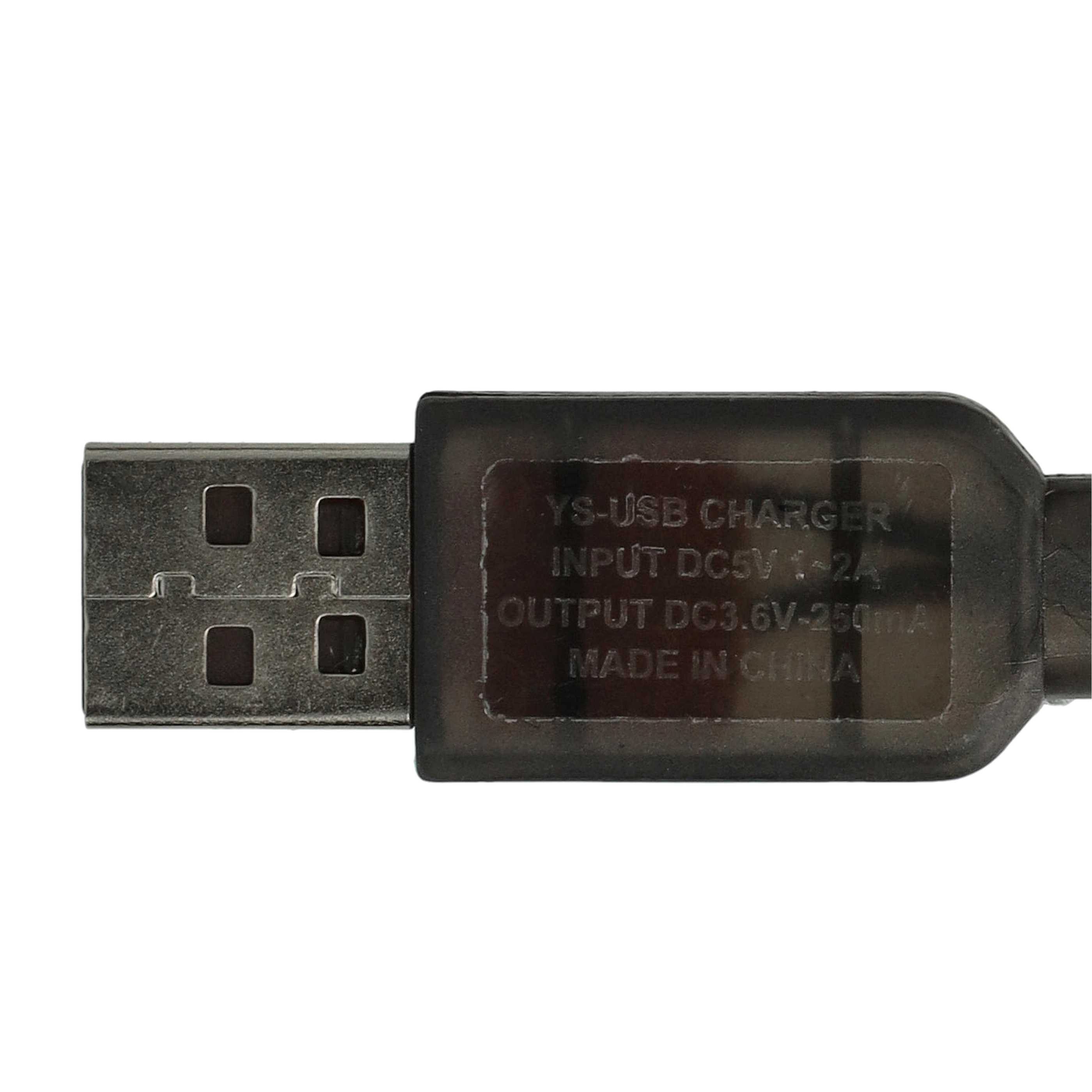 Cable de carga USB para batería SM-2P, modelo RC - 60 cm 3,6 V