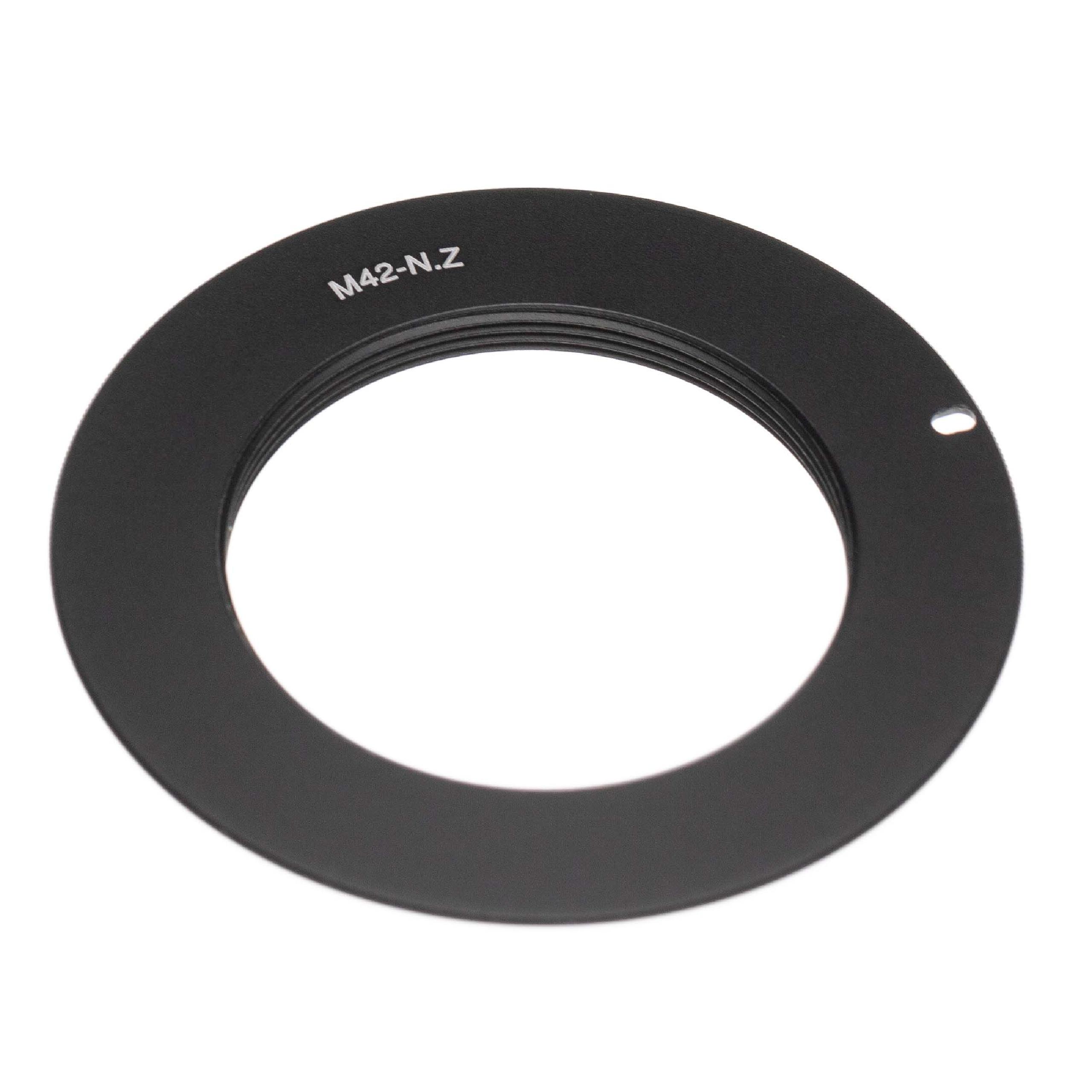 vhbw Adapter Ring compatible with - Z Bayonet to Lenses with M42 Thread Black