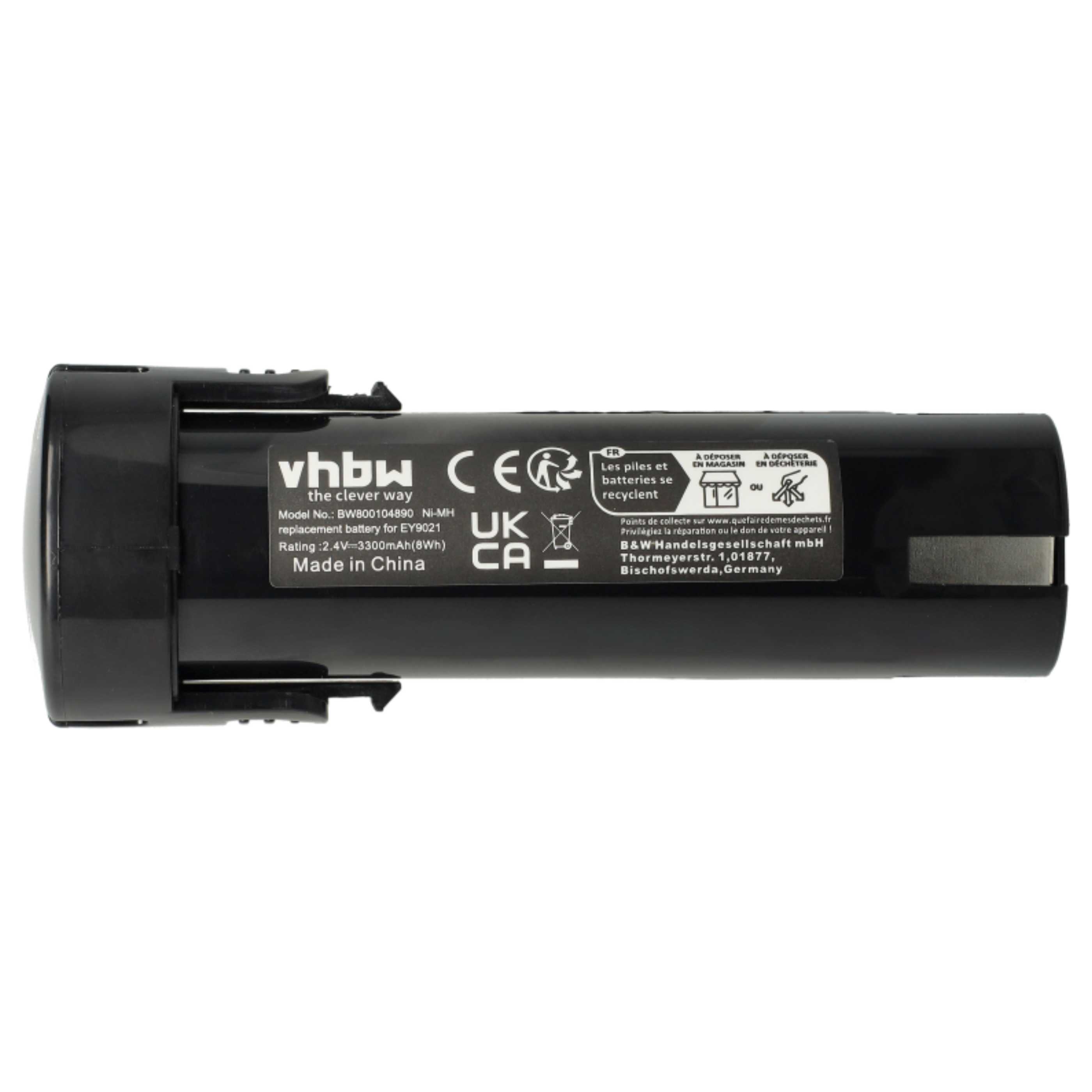5x Battery replaces Panasonic 6538 1, 6545 6, 6540 1, 6539 6 Electric Power Tool - 3300 mAh, 2.4 V, NiMH