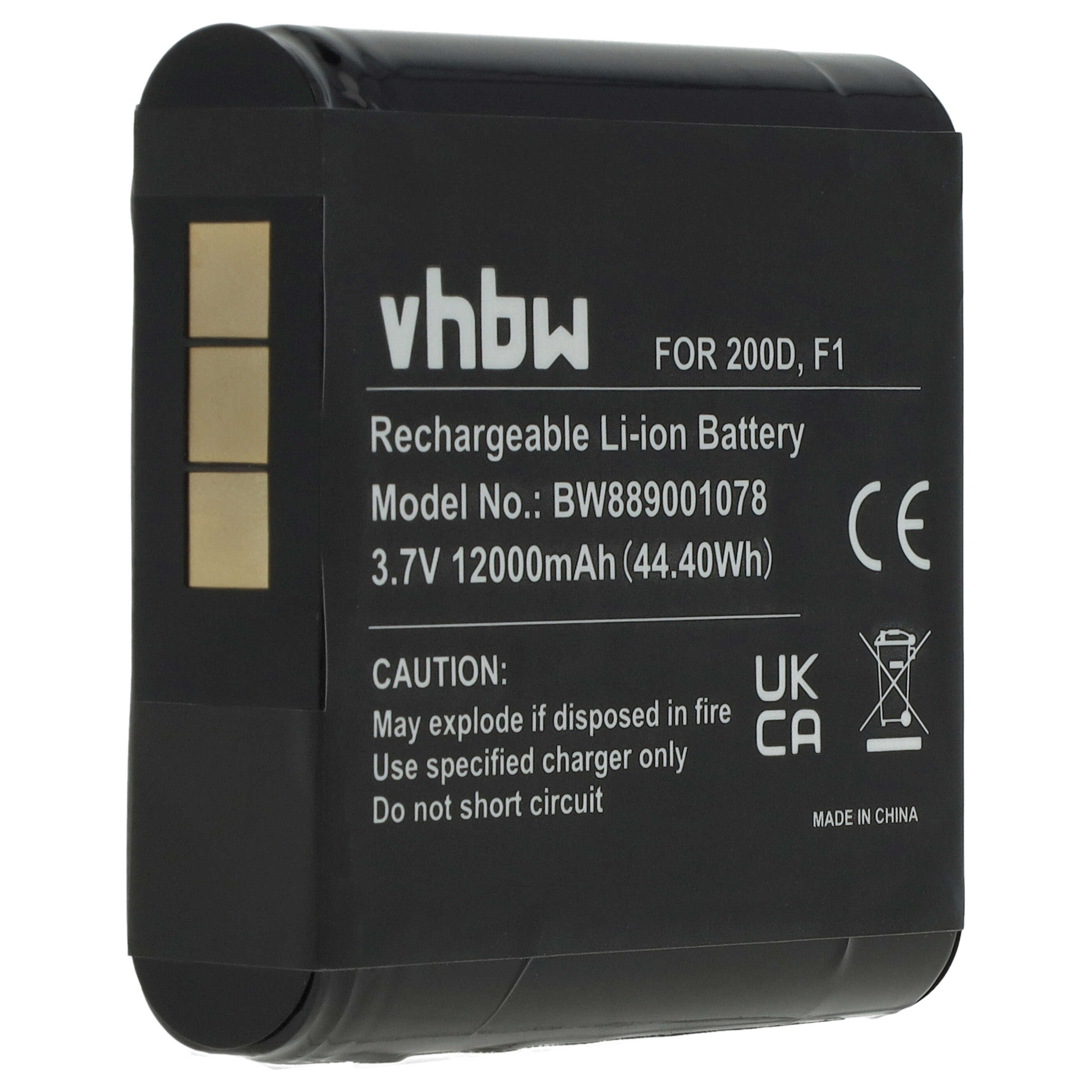 Batería reemplaza Pure ChargePAK F1, F1 para radio digital Pure - 12000 mAh 3,7 V Li-Ion
