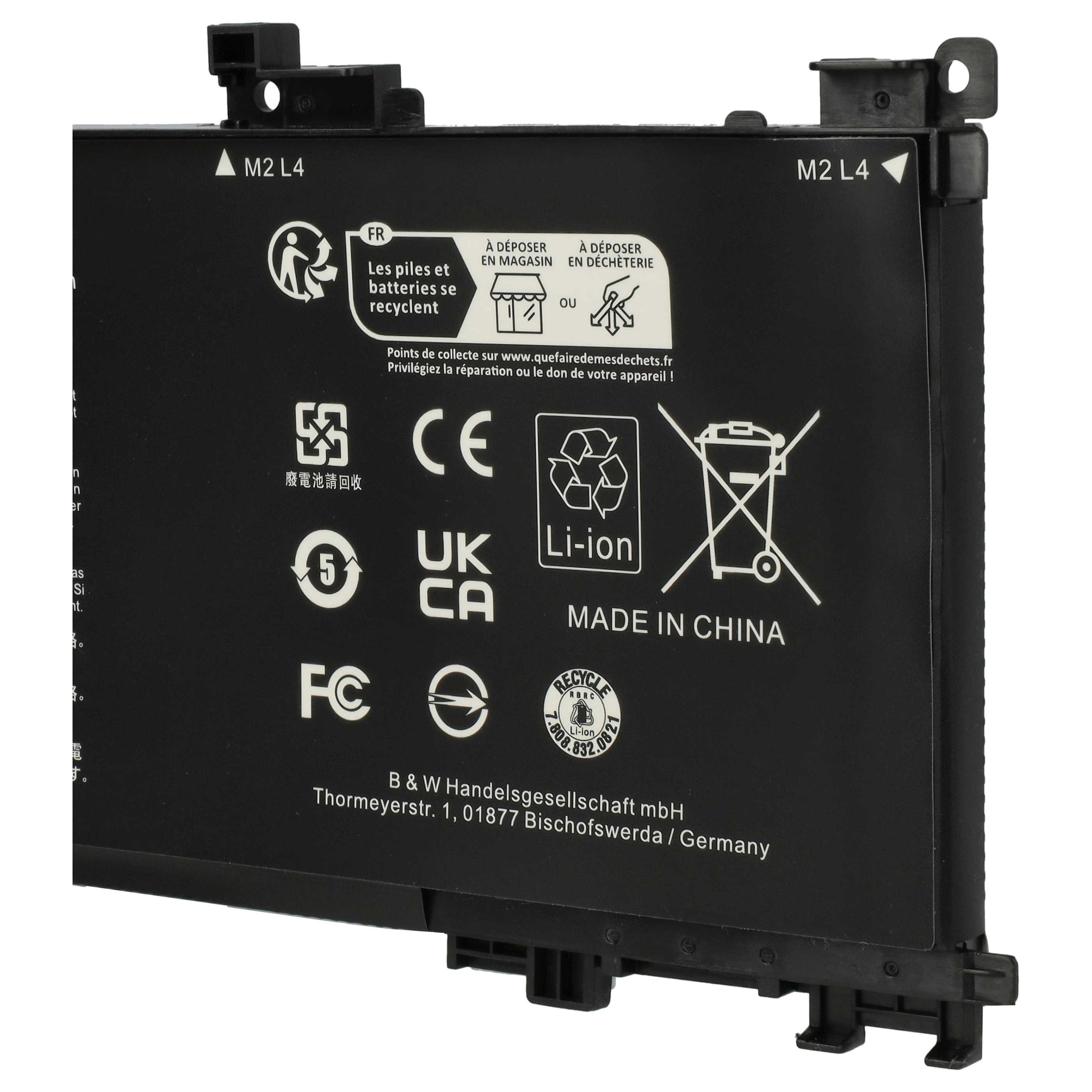 Akumulator do laptopa zamiennik HP 849570-542, 849570-541, 3ICP7/65/80 - 5100 mAh 11,55 V Li-Ion, czarny