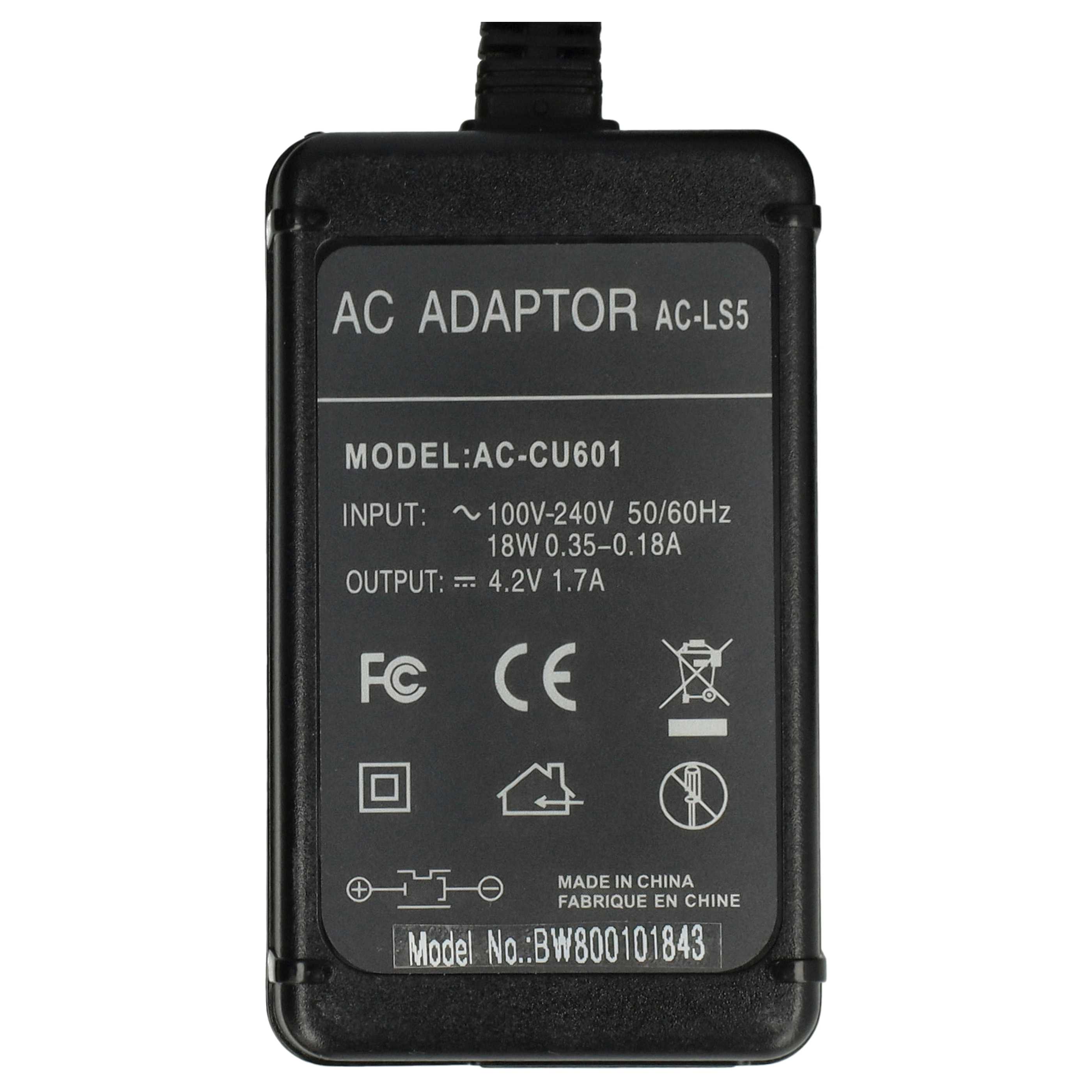 Fuente alimentación reemplaza Sony AC-LS5K, AC-LS5 para cámara 2m