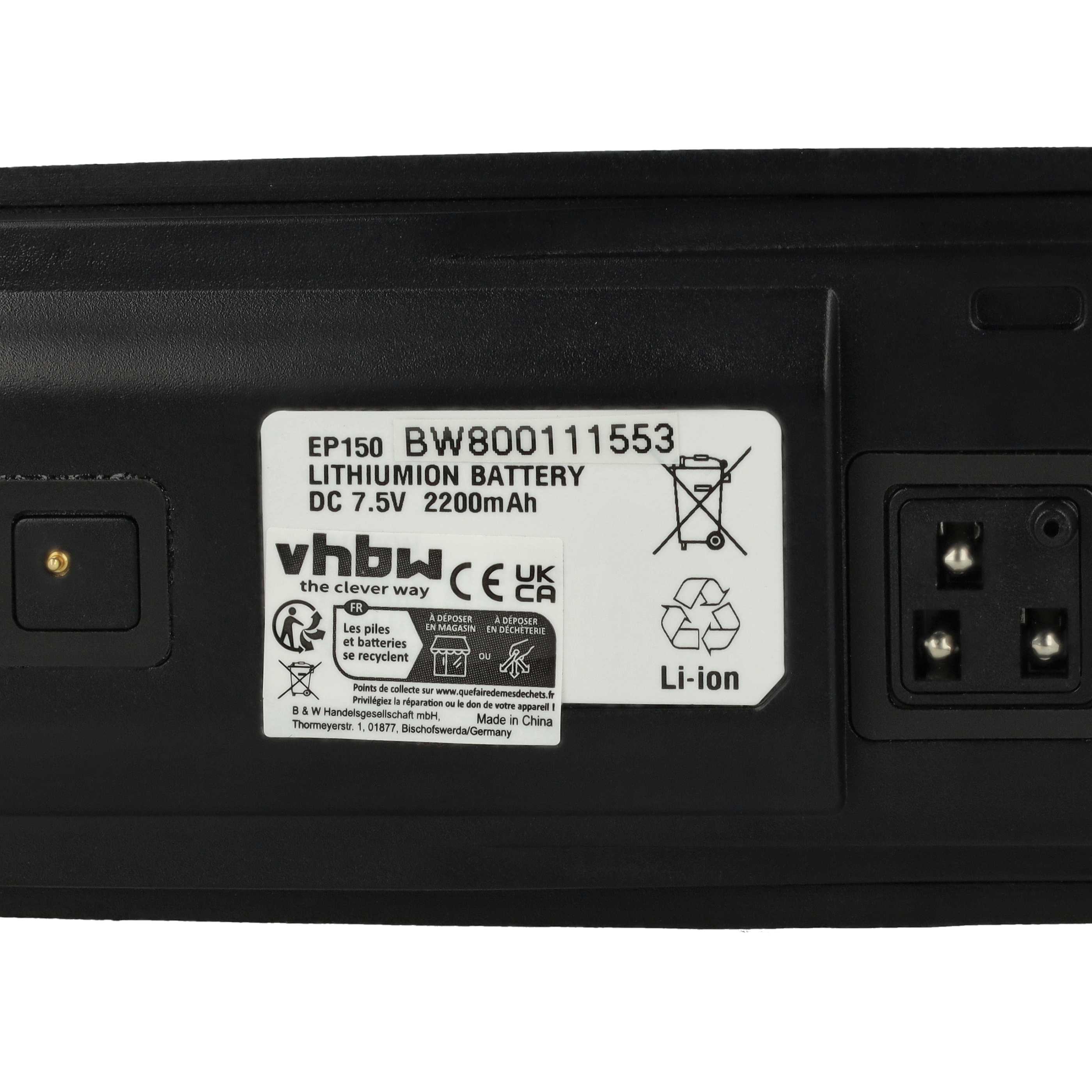 Radio 2x Battery replaces Motorola 6080384X65, RLN6305, PMNN6035, RLN6305B - 2200 mAh 7.5 V Li-Ion + Belt Clip