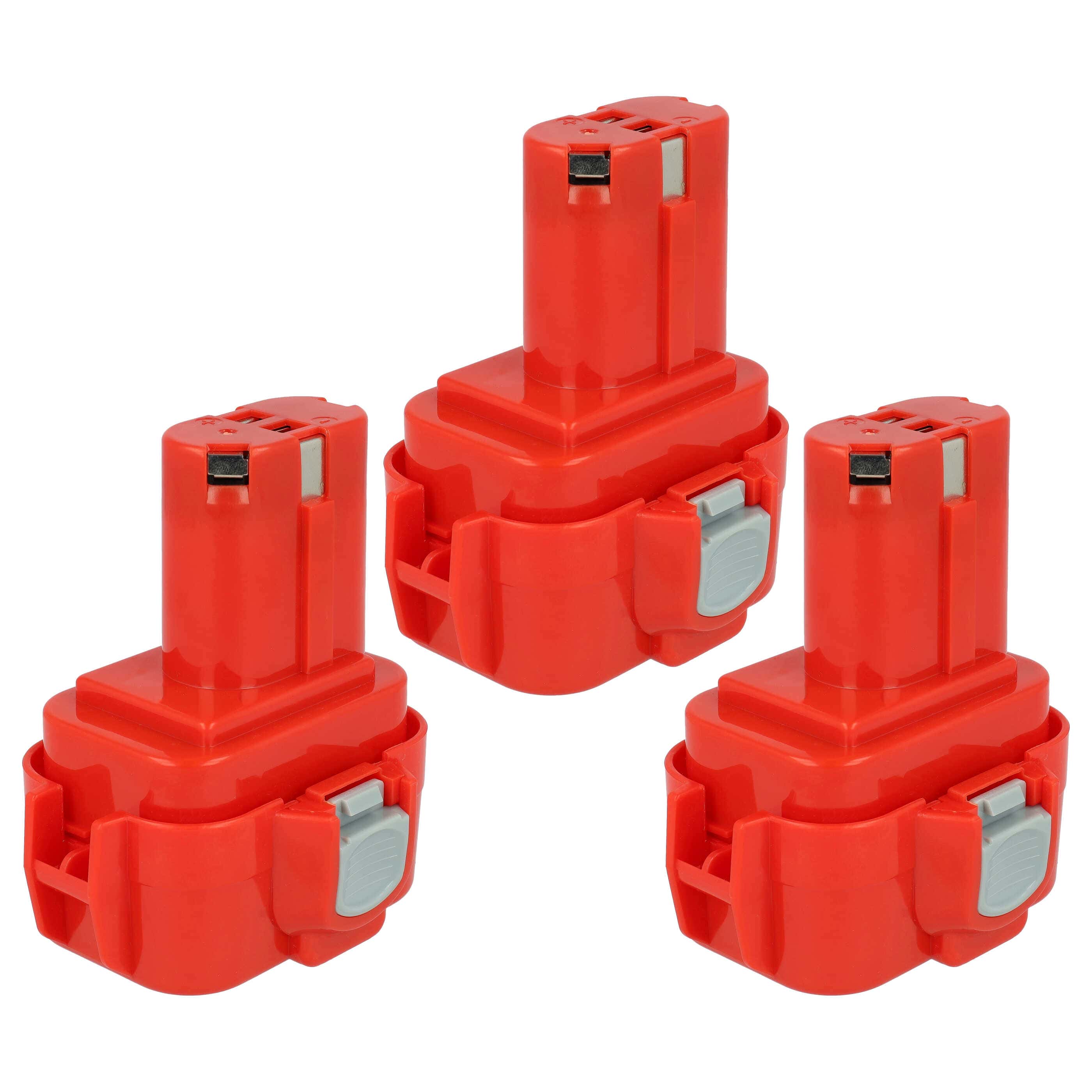 3x Battery replaces Makita 192321-5, 192404-1, 192019-4, 192534-8 Electric Power Tool - 3300 mAh, 9.6 V, NiMH