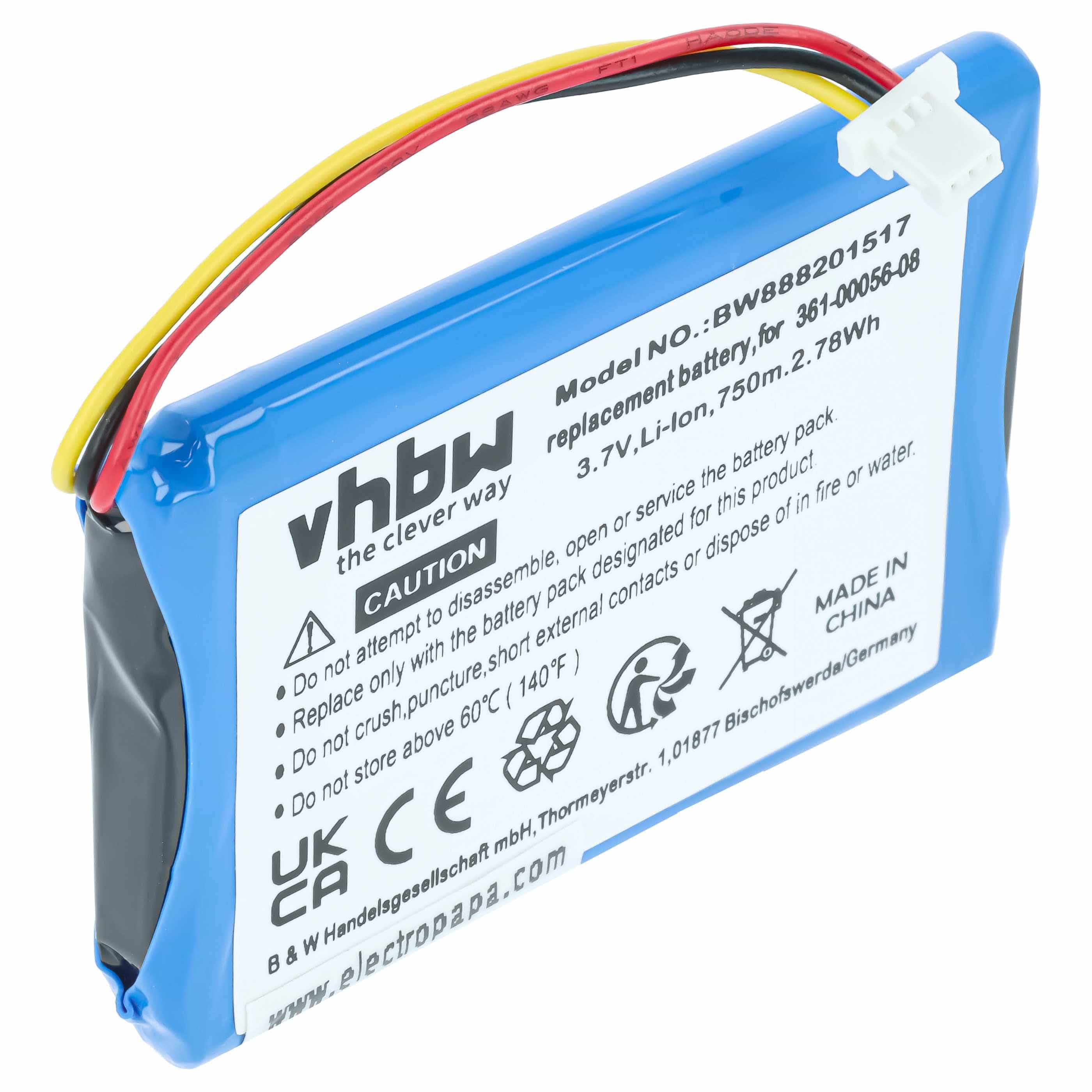 Akumulator do nawigacji GPS zamiennik Garmin 361-00045-00, 1ICP5/34/45, 1ICP4/34/5 - 750 mAh 4,2 V LiPo