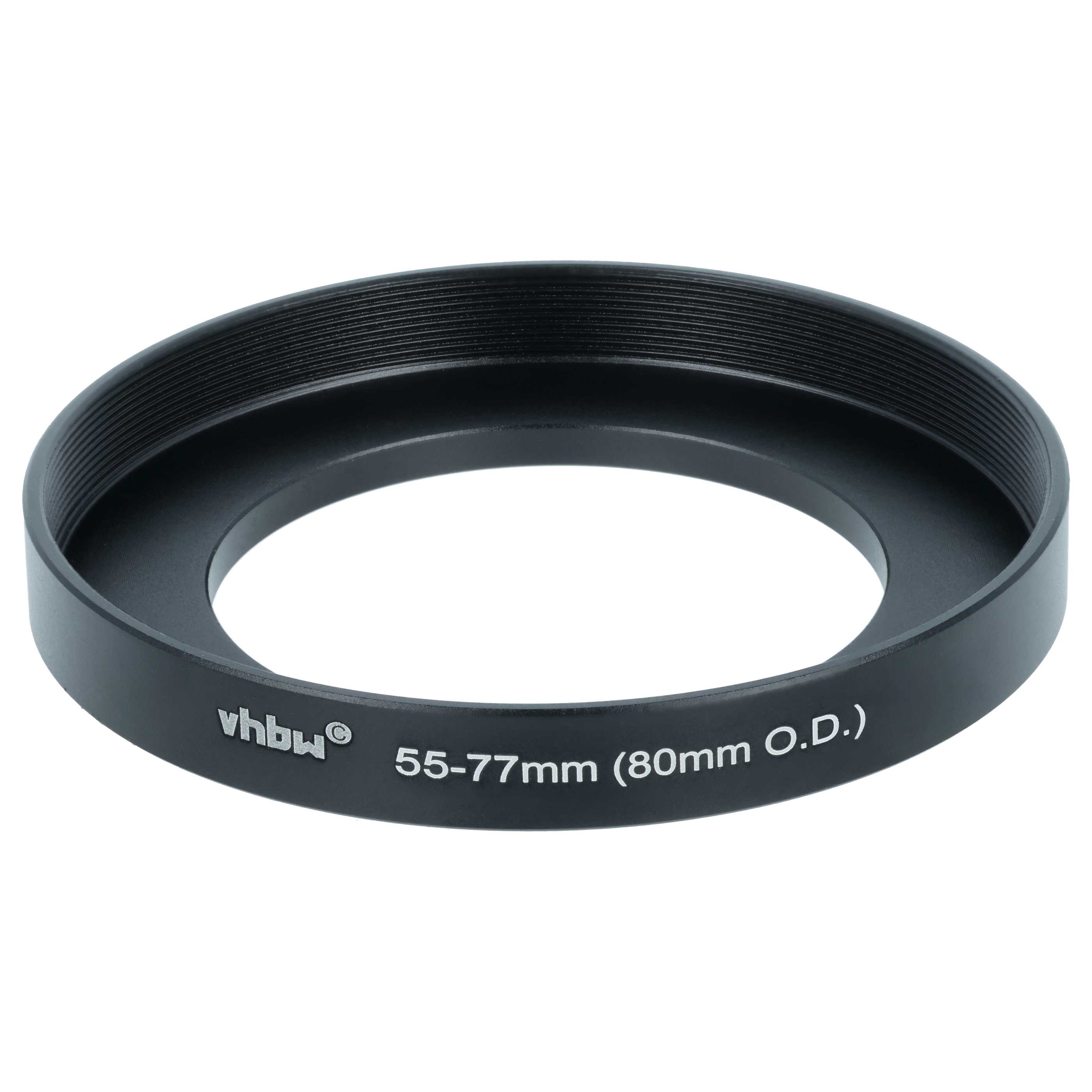 Step-Up Ring Adapter of 55 mm to 77 mm for matte box 80 mm O.D. - Filter Adapter