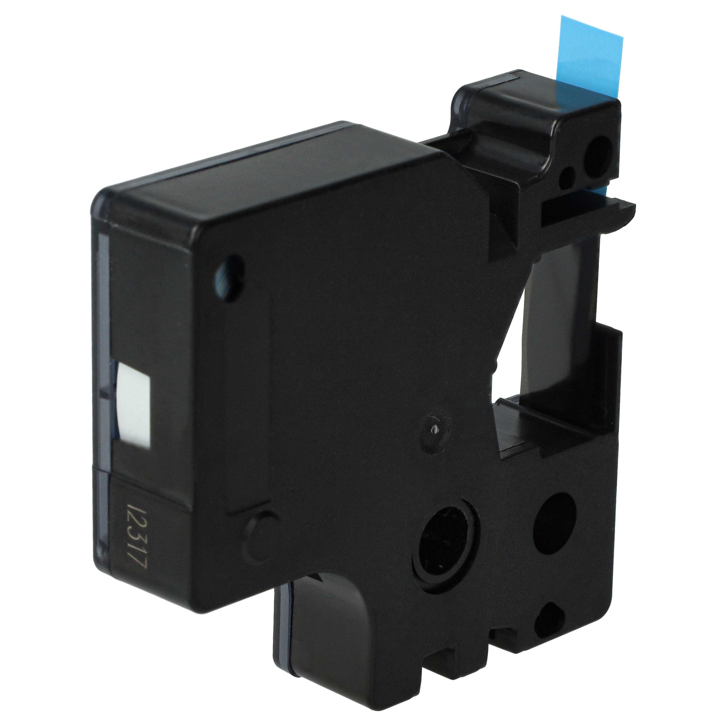 Schriftband als Ersatz für Dymo D1, 40916 - 9mm Schwarz auf Blau, Kunststoff