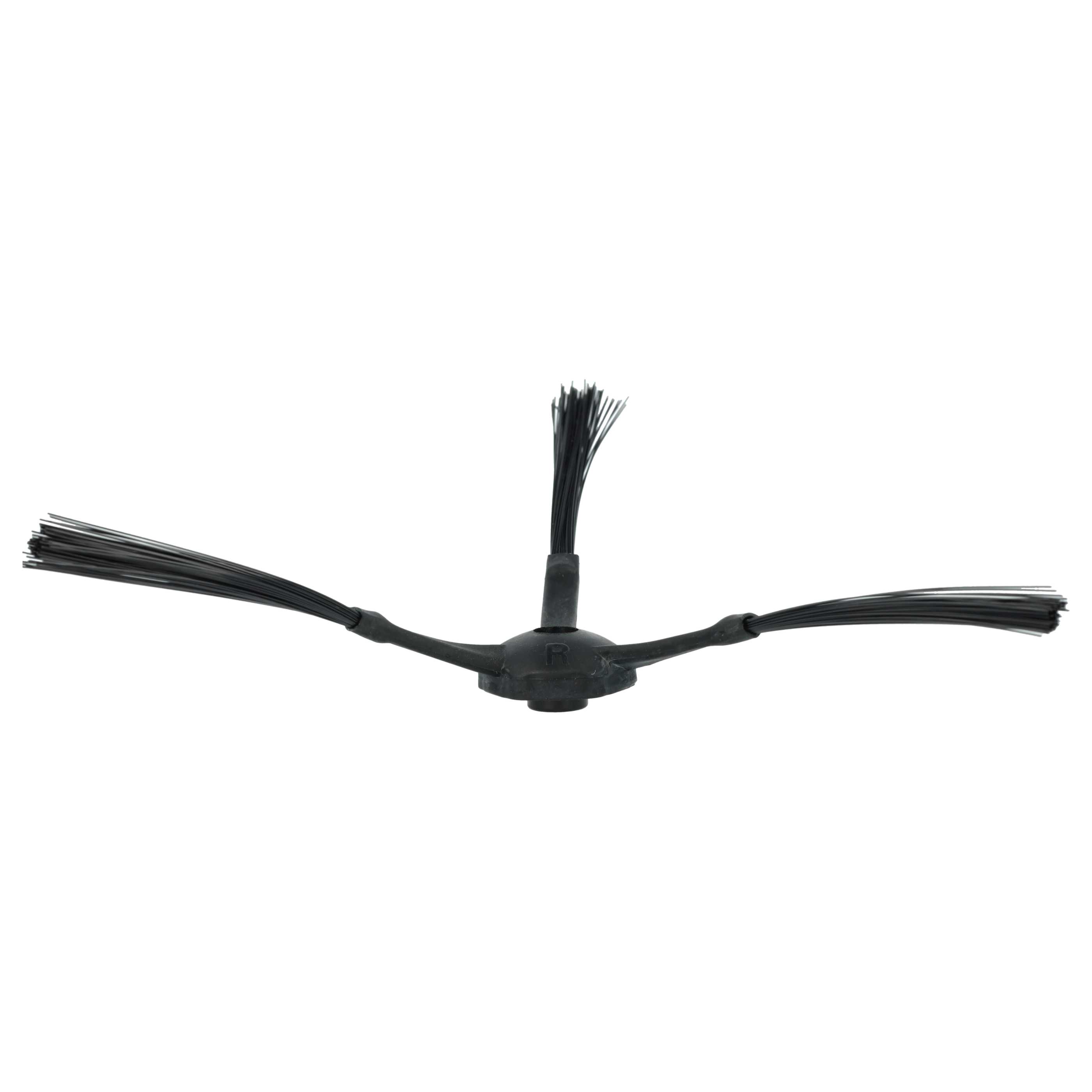 4x Side Brush suitable for iLife, Ecovacs, Haier, Ariete Robot Vacuum Cleaner etc. - 3-armed, black