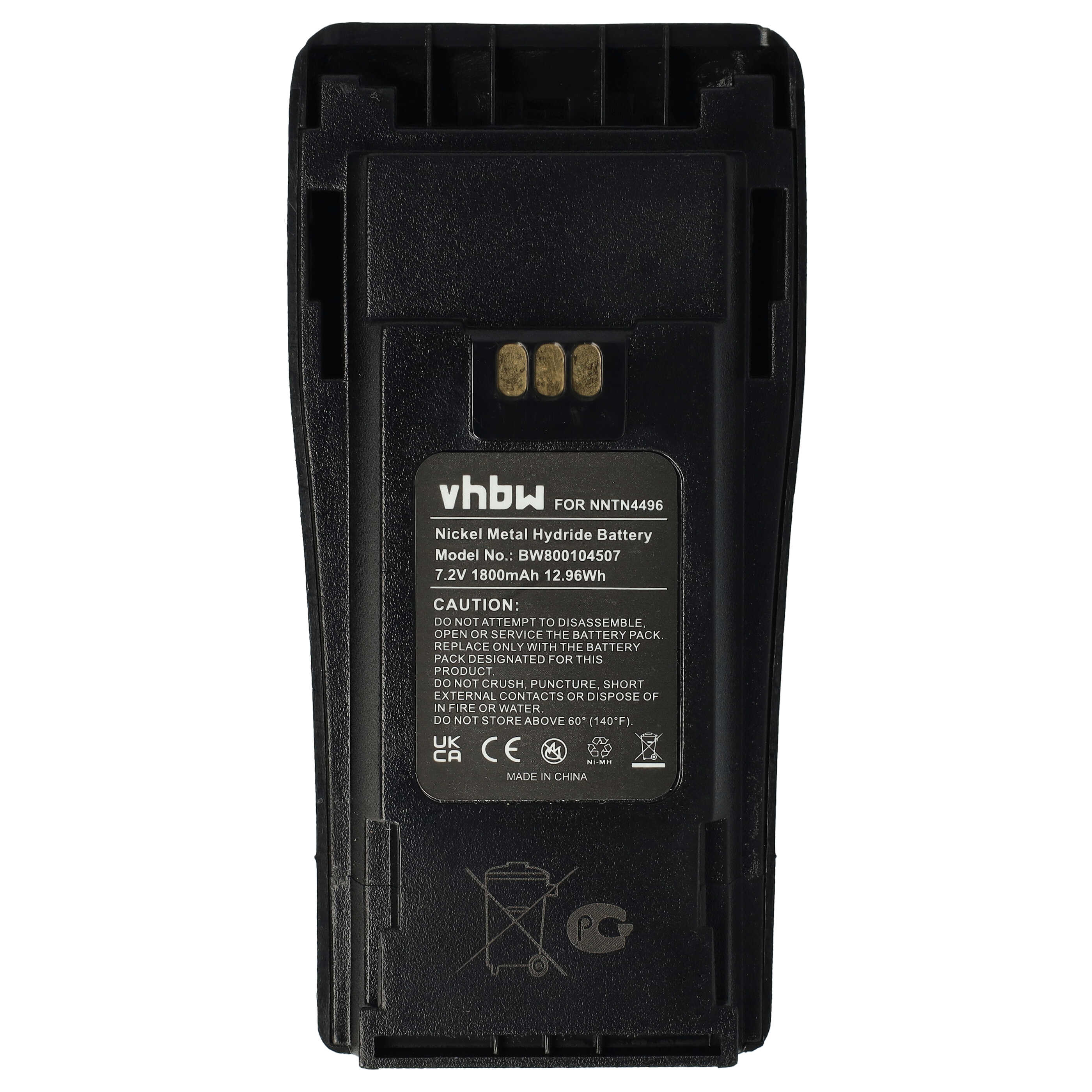 Radio Replacement Battery for Motorola CP040, CP200d, DP1400 - 1800mAh 7.2V NiMH