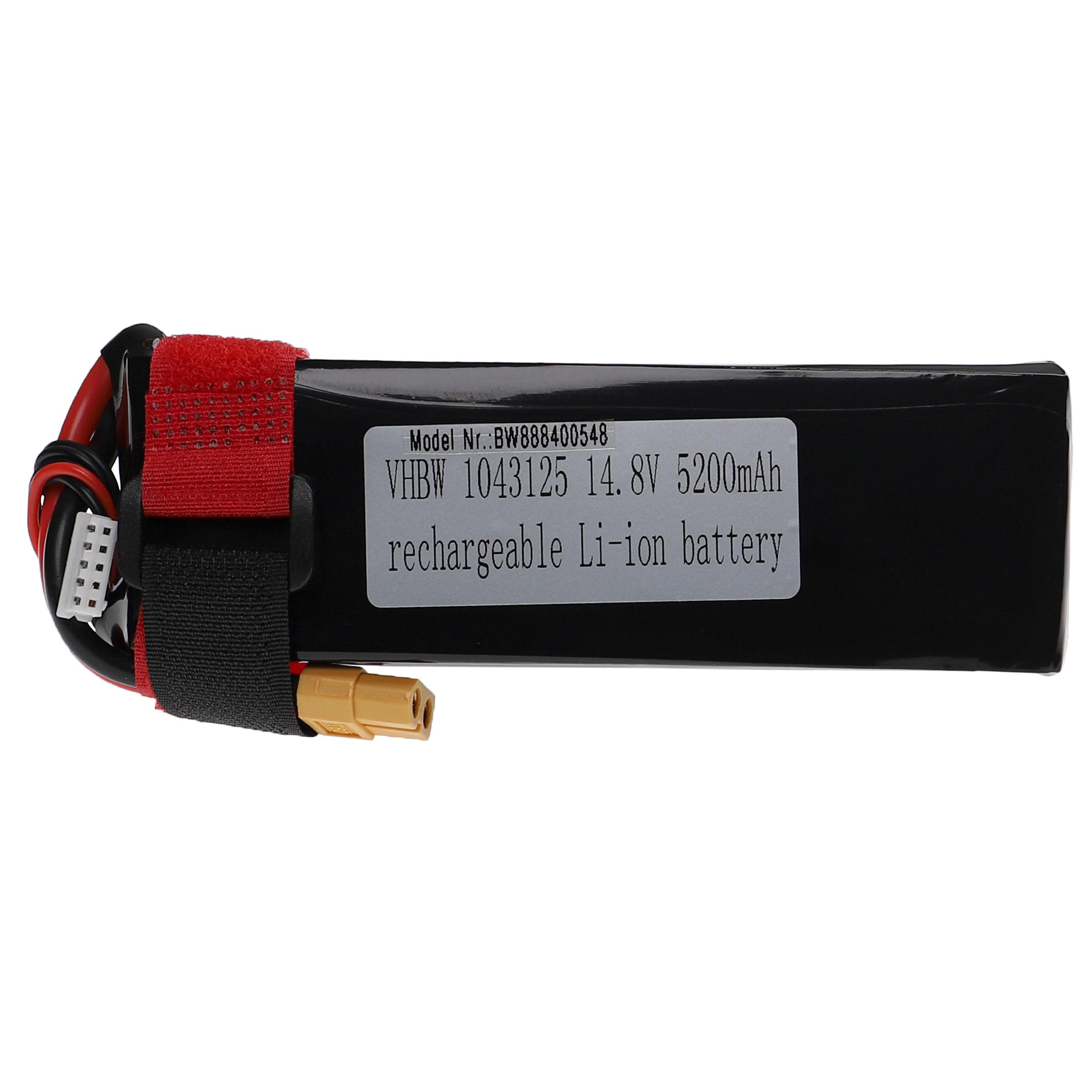 Batterie pour modèle radio-télécommandé - 5200mAh 14,8V Li-polymère, XT60