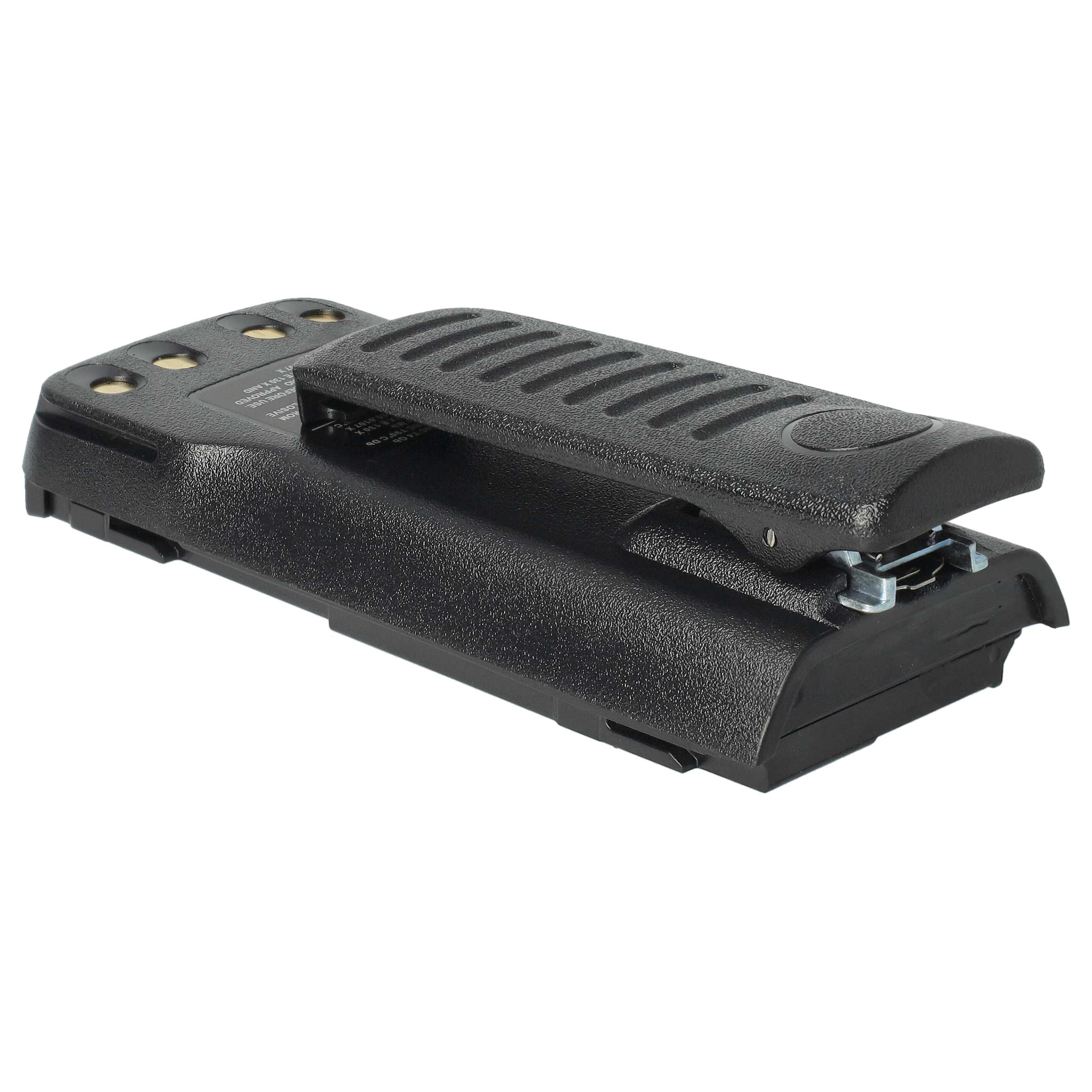 Radio 2x Battery replaces Motorola NNTN8570B, NNTN8570A, NNTN8570 - 1250 mAh 7.6 V Li-Ion + Belt Clip