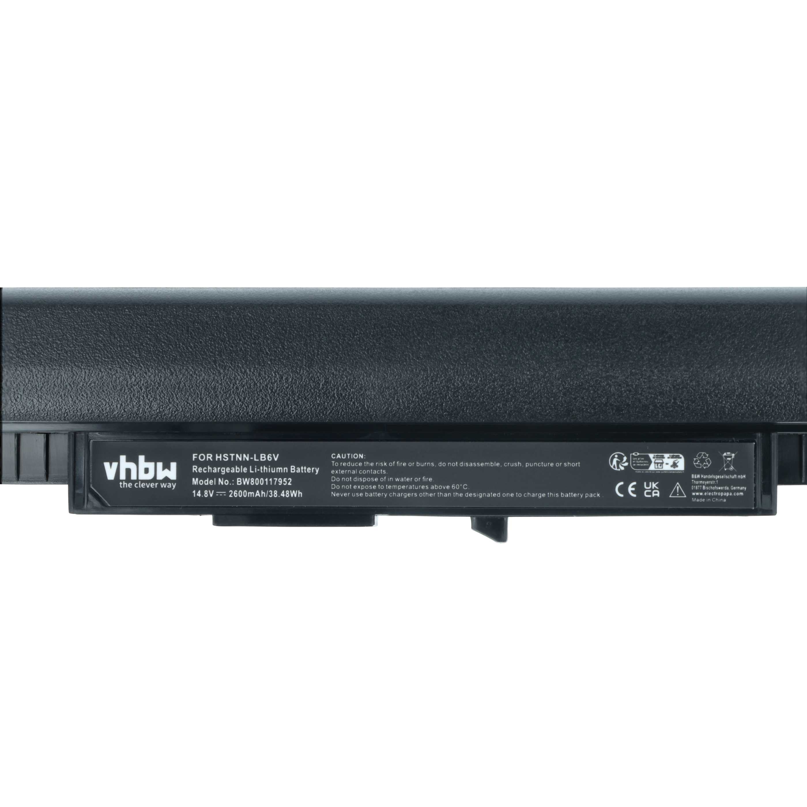 Batteria sostituisce HP 807611-141, 807611-421, 807611-131 per notebook - 2600mAh 14,8V Li-Ion nero