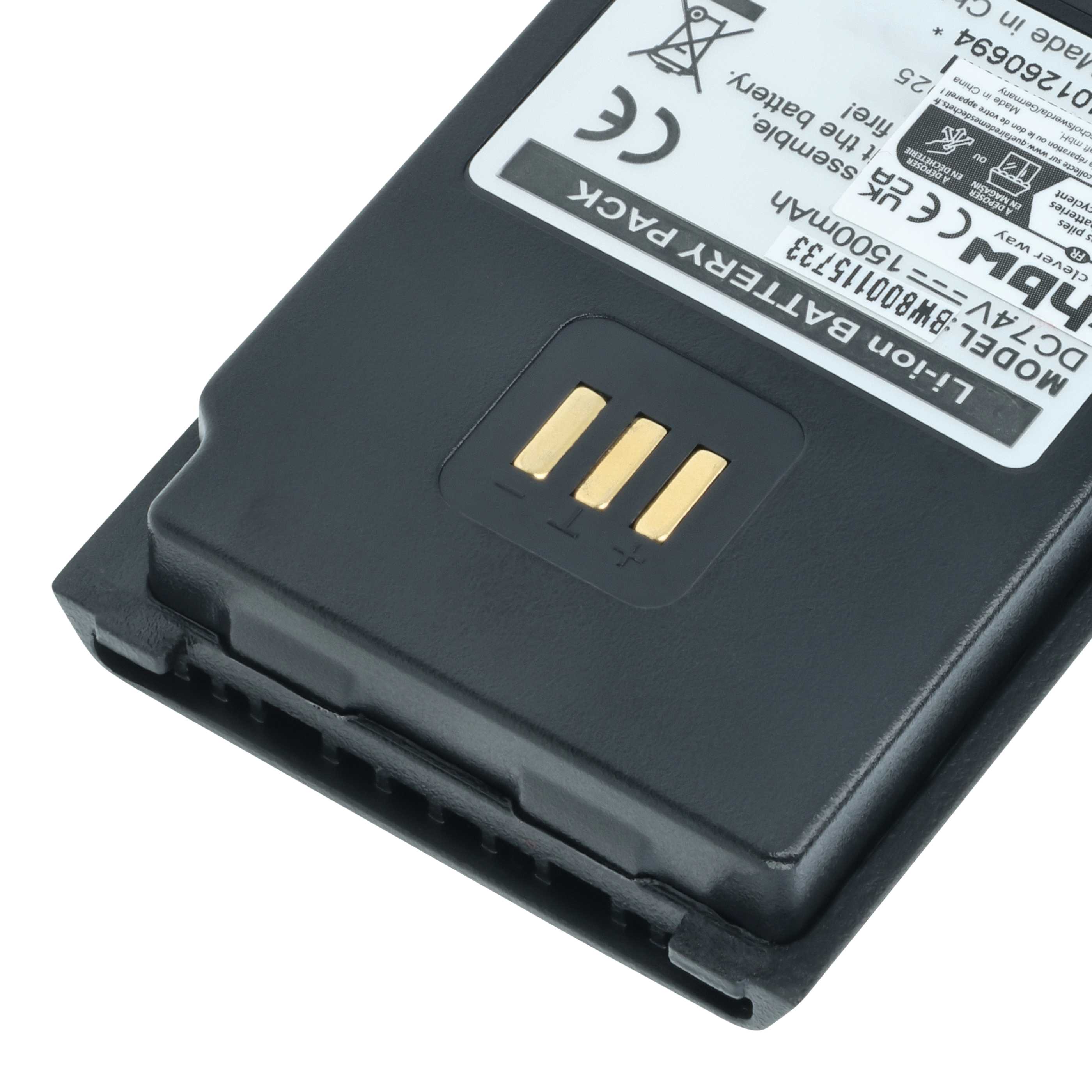 Radio 5x Battery replaces Hyt / Hytera BL1502, BL2010 - 1500 mAh 7.4 V Li-Ion