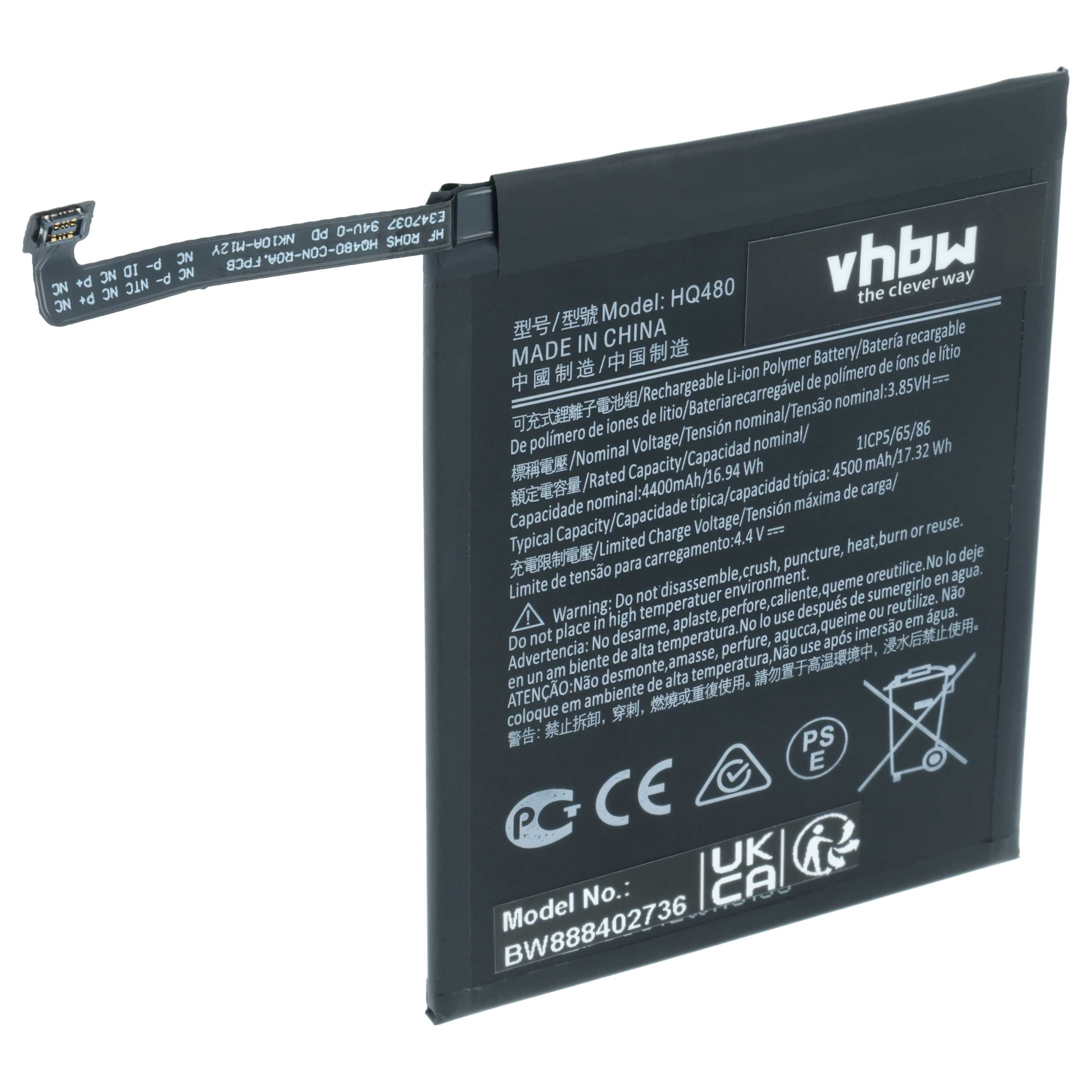 Akumulator do telefonu smartfona zamiennik Nokia HQ480 - 4400 mAh 3,85 V LiPo