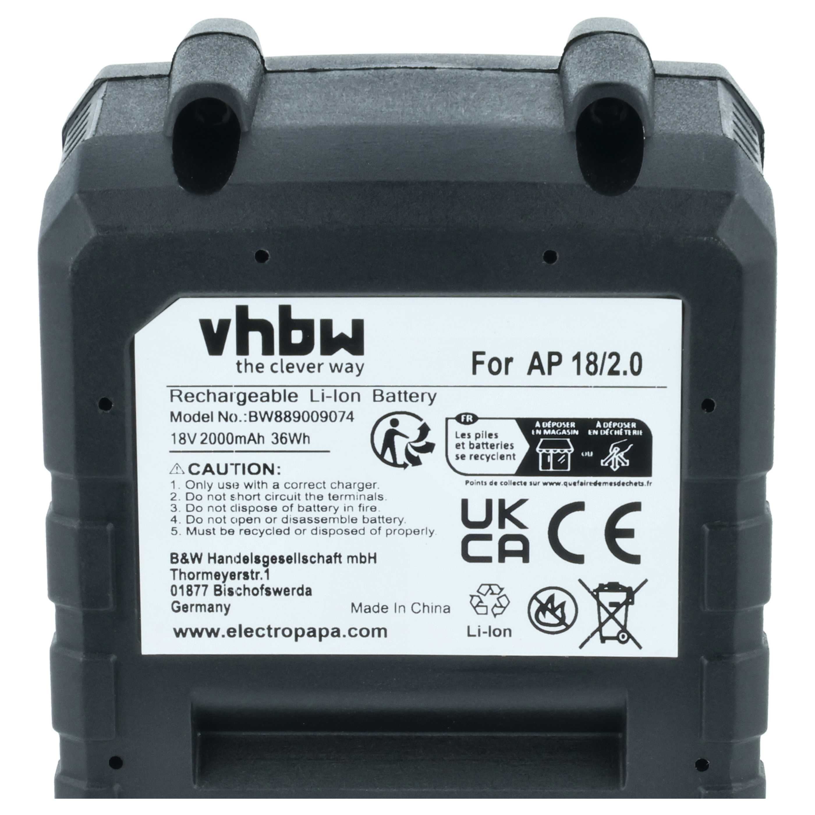2x Battery suitable for Flex Lithium Power 18 V Electric Power Tool - 2000 mAh, 18 V, Li-Ion