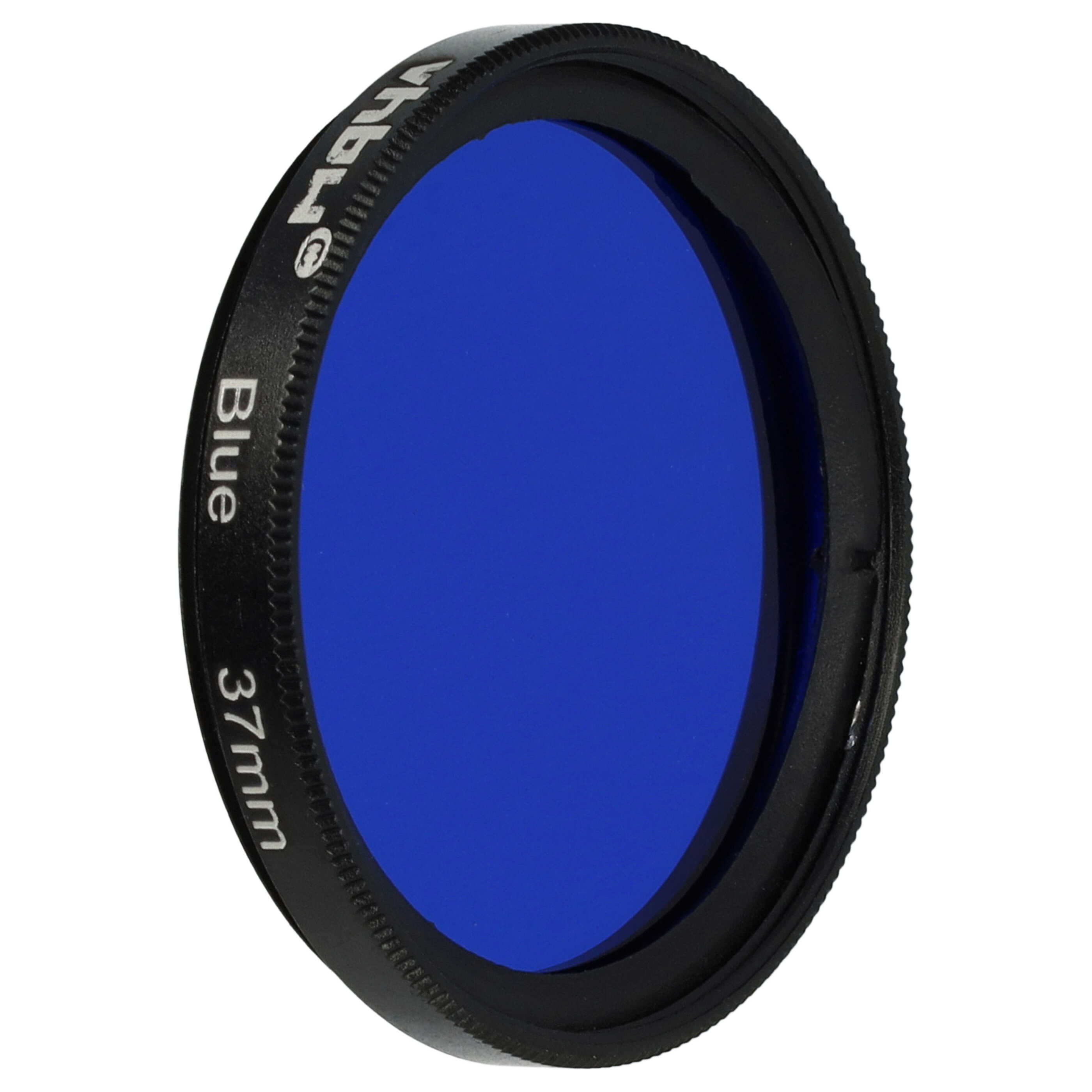 Filtro colorato per obiettivi fotocamera con filettatura da 37 mm - filtro blu