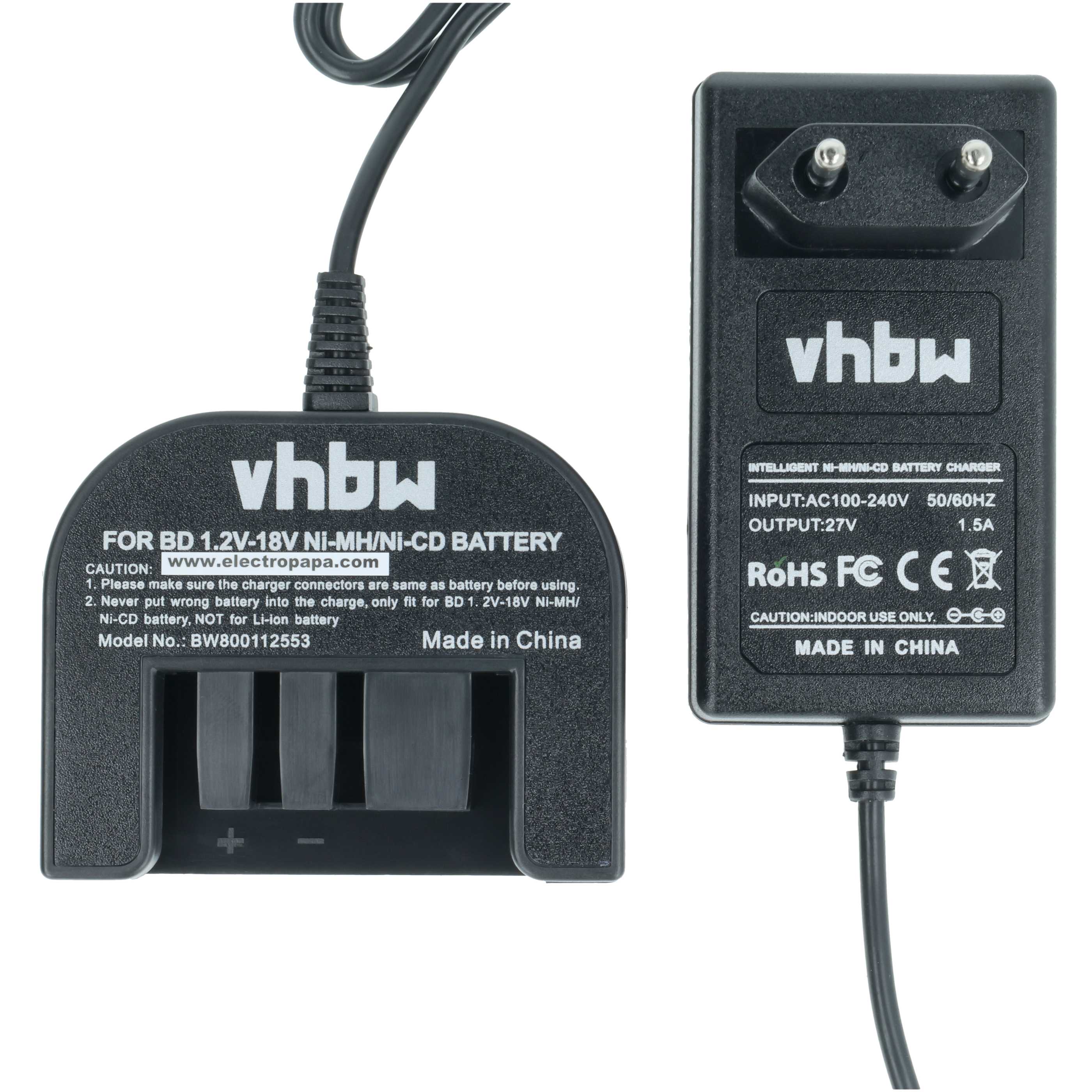 Charger suitable for Black & Decker Firestorm BDG14SF-2 Power Tool Batteries - Ni-Cd, NiMH, 1.0A