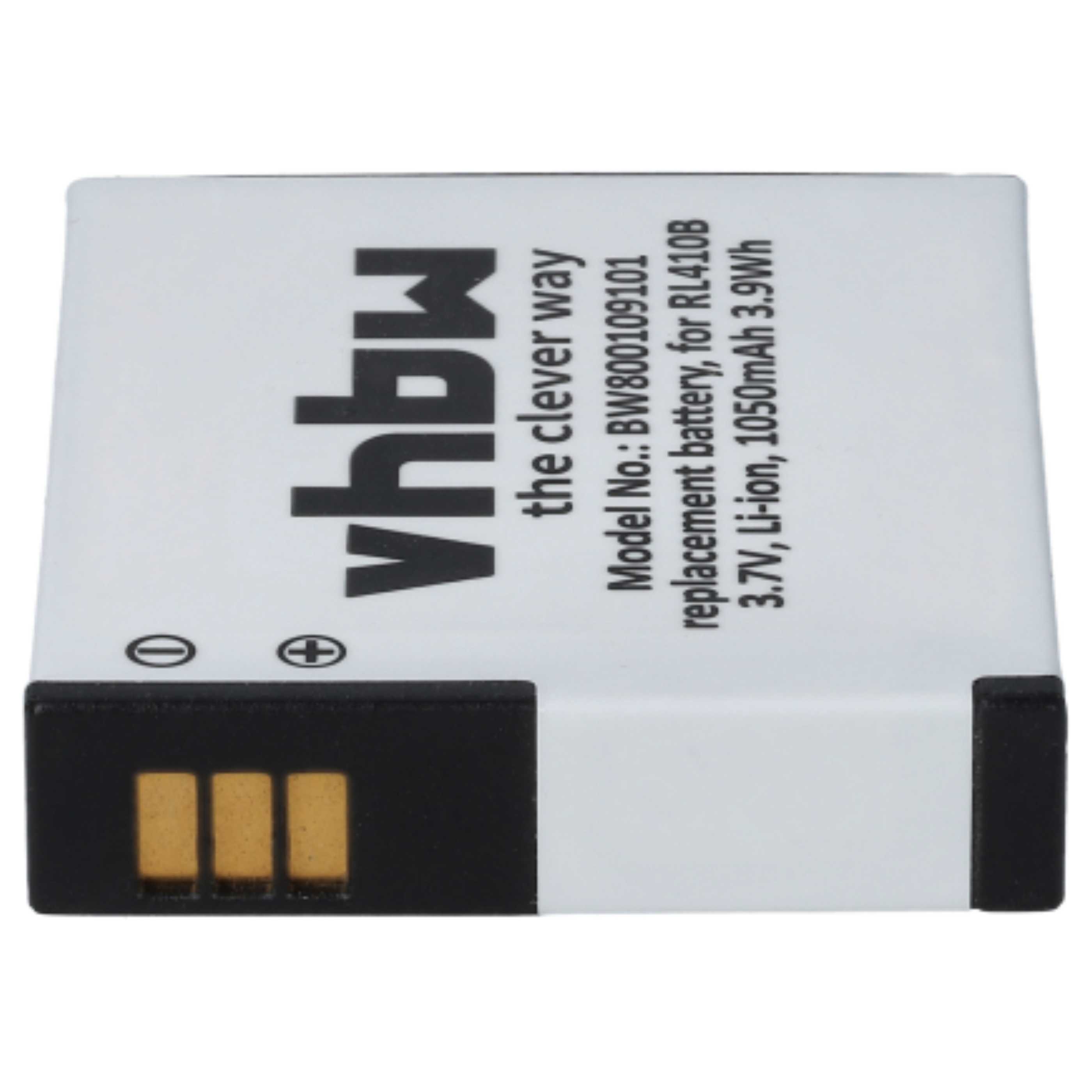 2x Battery replaces Rollei AC 410-420, RL410B - 1000mAh, 3.7V, Li-Ion