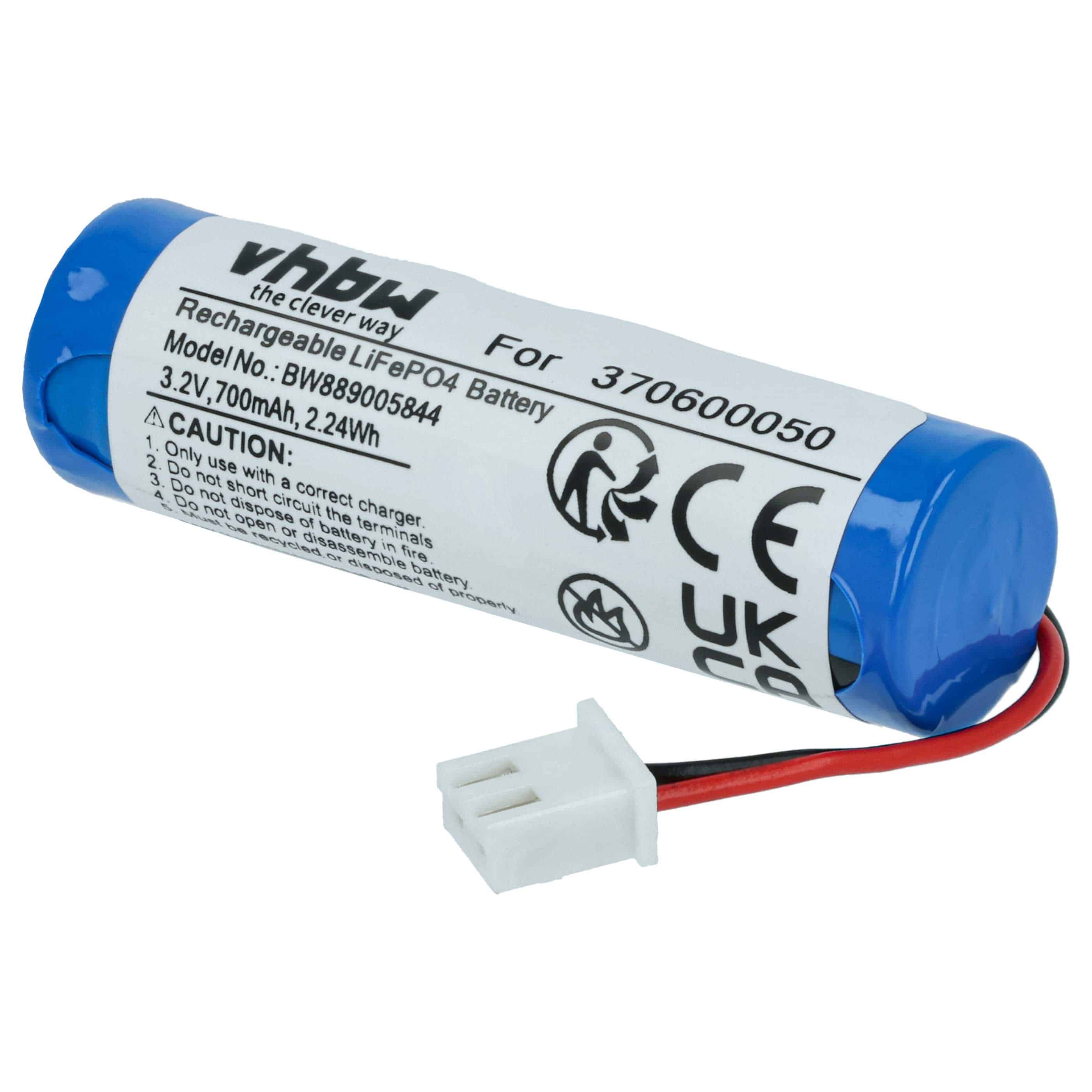 Batterie (2 pcs.) remplace Carrera 370600050 modèle radio-télécommandé - 700mAh 3,2V LiFePO4, JST ZH