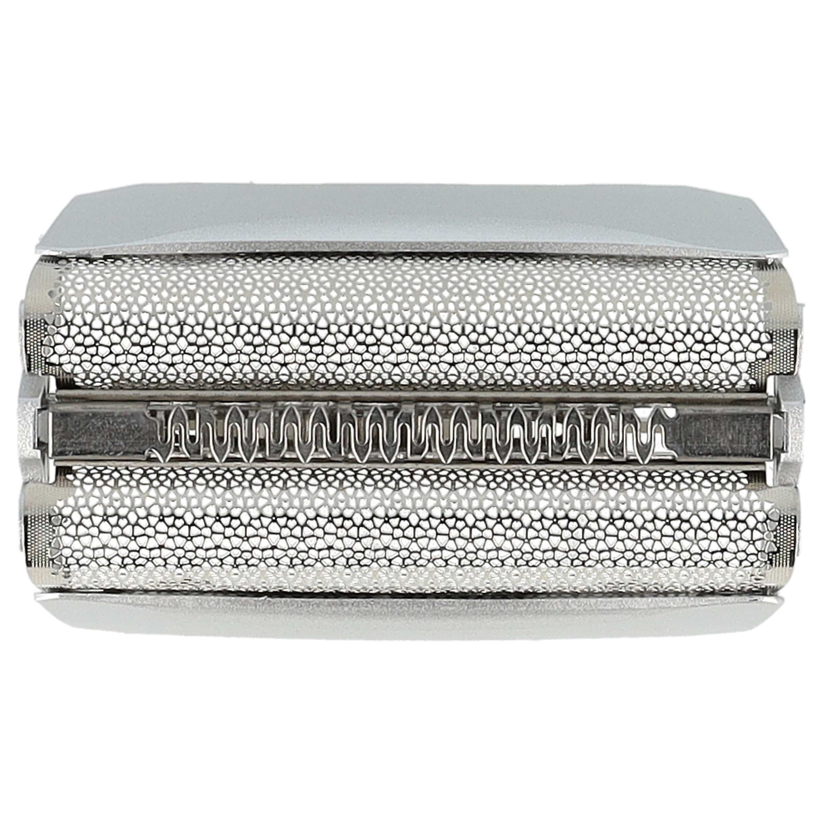 2x Doppelscherfolie als Ersatz für Braun 51S, 51B für Braun Rasierer - inkl. Rahmen, silber
