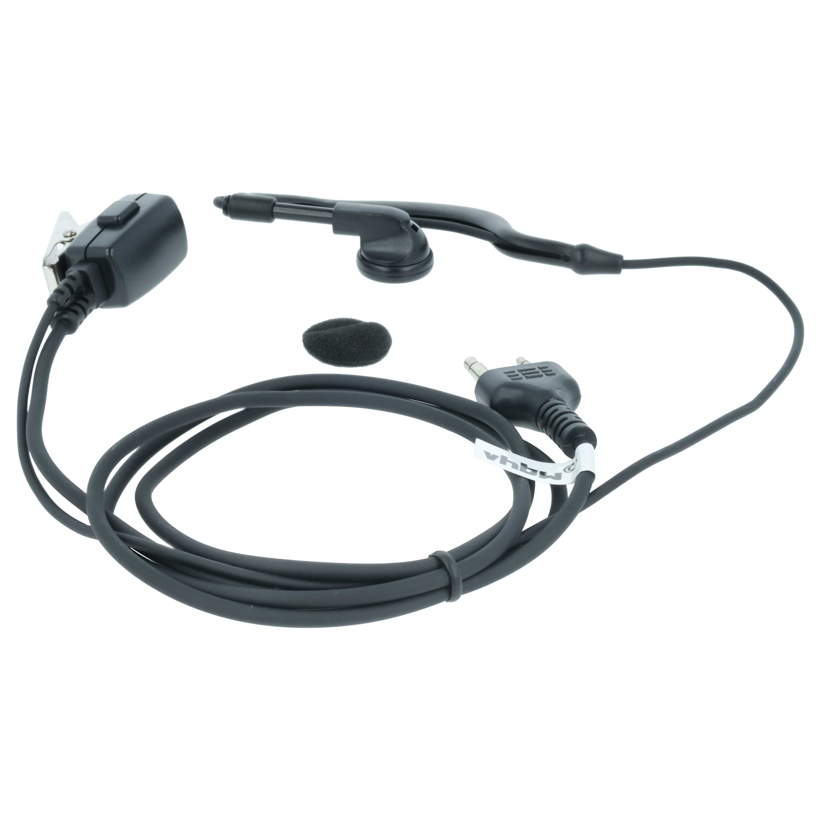 10x Security Radio Headset - "Take Call Button", Clip Mount