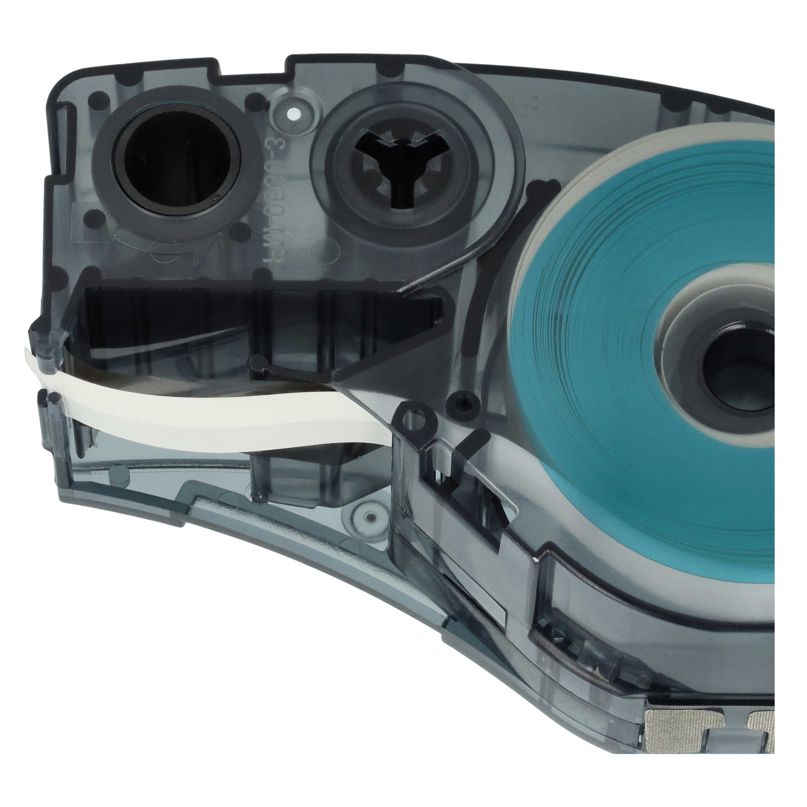 5x Cassetta nastro sostituisce Brady M21-250-423 per etichettatrice Brady 6,35mm nero su bianco, poliestere