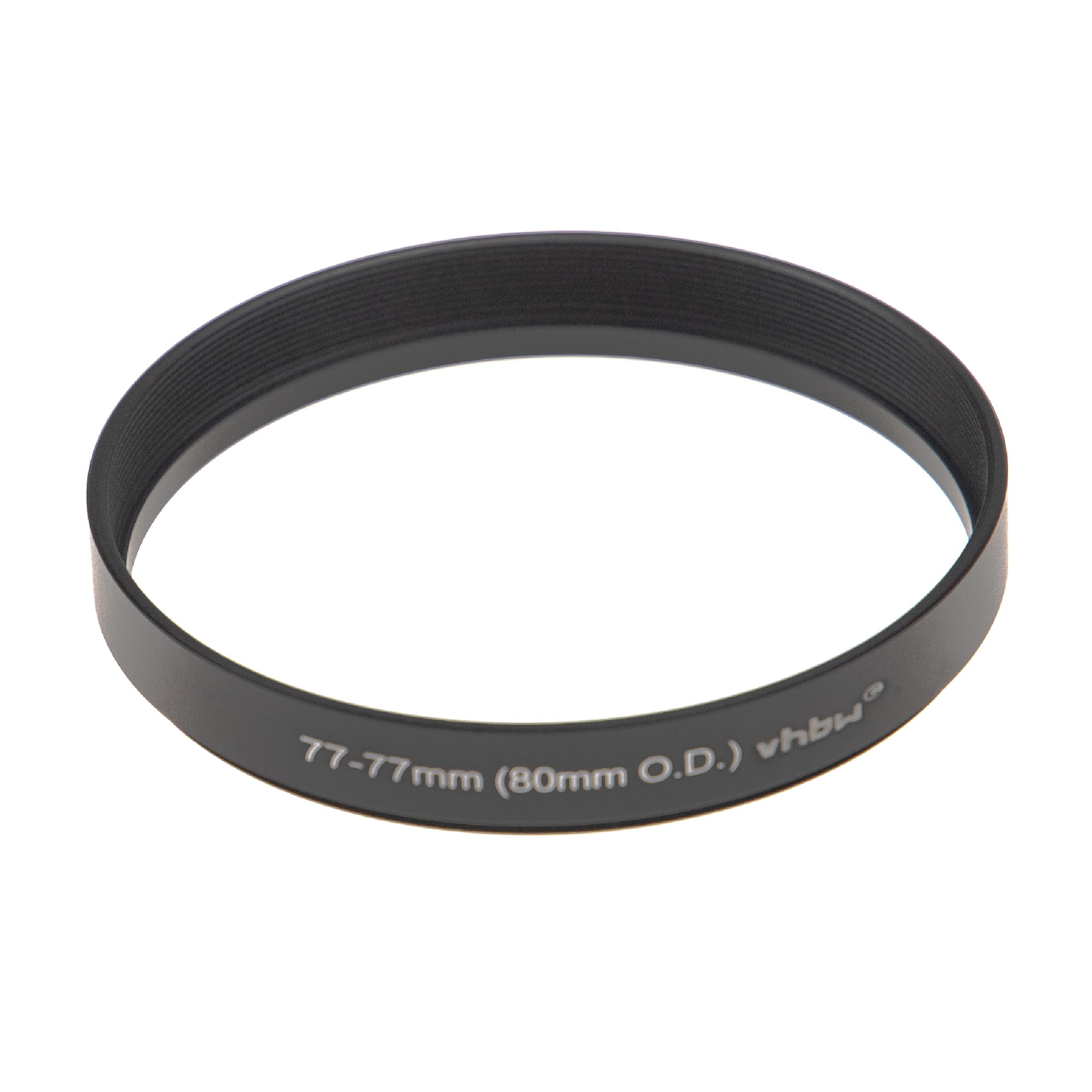 Step-Up Ring Adapter of 77 mm to 77 mm for matte box 80 mm O.D. - Filter Adapter