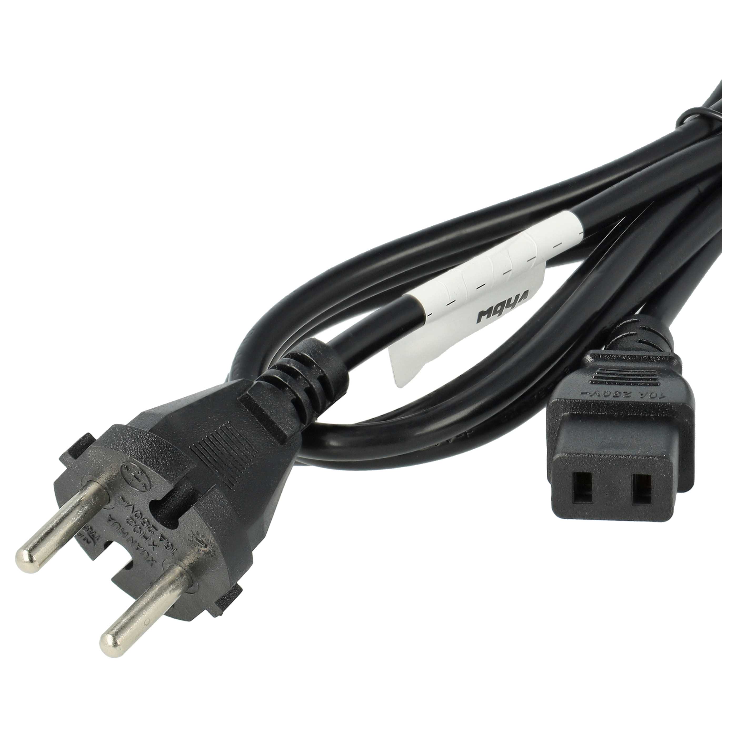 Cable de red C9 conector Schuco compatible con dispositivo IEC por ej. PC, monitor, ordenador, etc. - 2 m