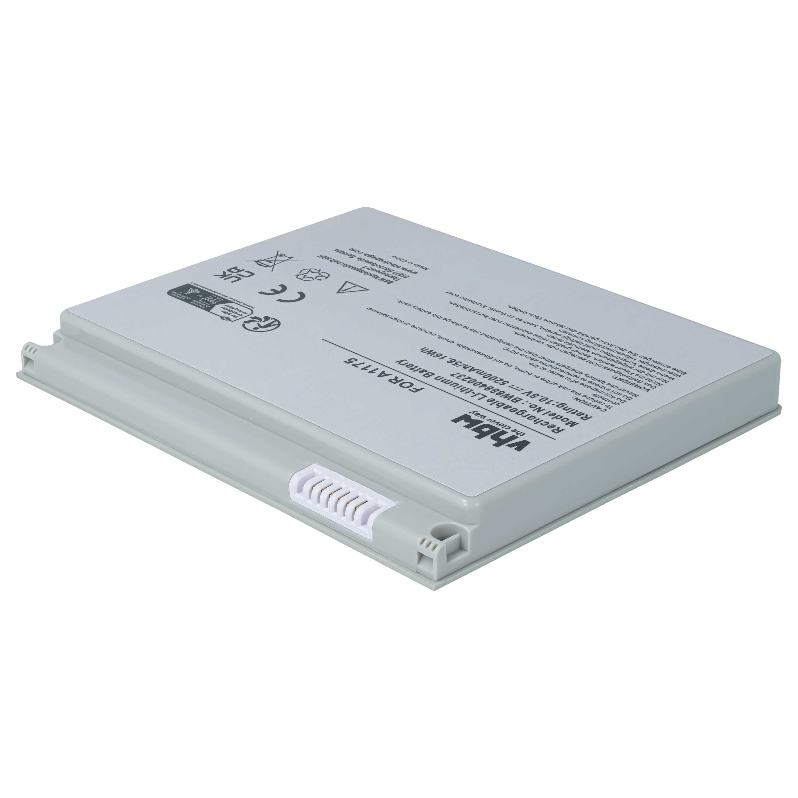 Akumulator do laptopa zamiennik Apple A1405, A1148, A1175, A1150, M9325, M9756, A1121 - 5200 mAh 10,8 V LiPo