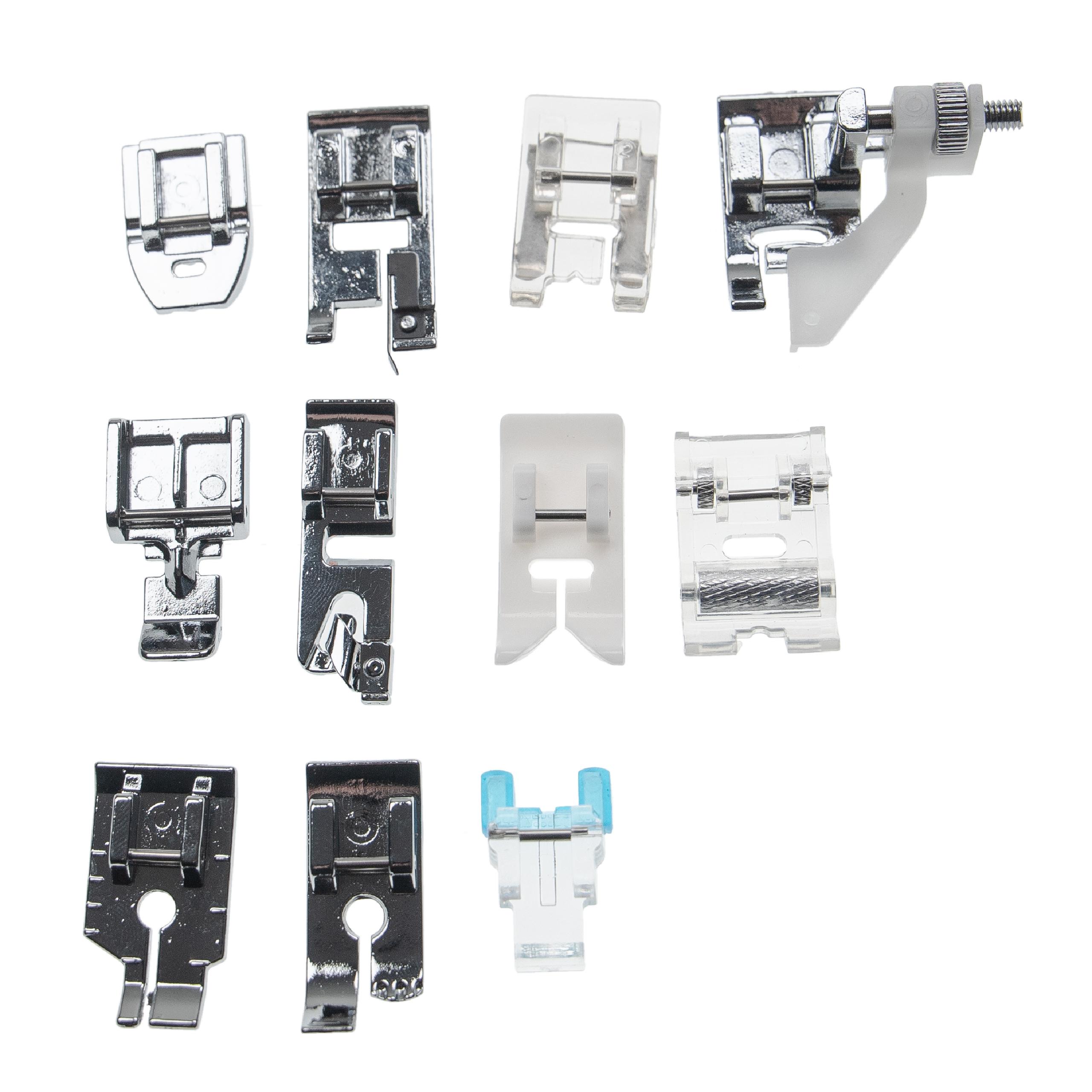 vhbw 11-Part Sewing Machine Presser Feet Set for Standard Sewing Machines with with Low Shank - Universal Sewi