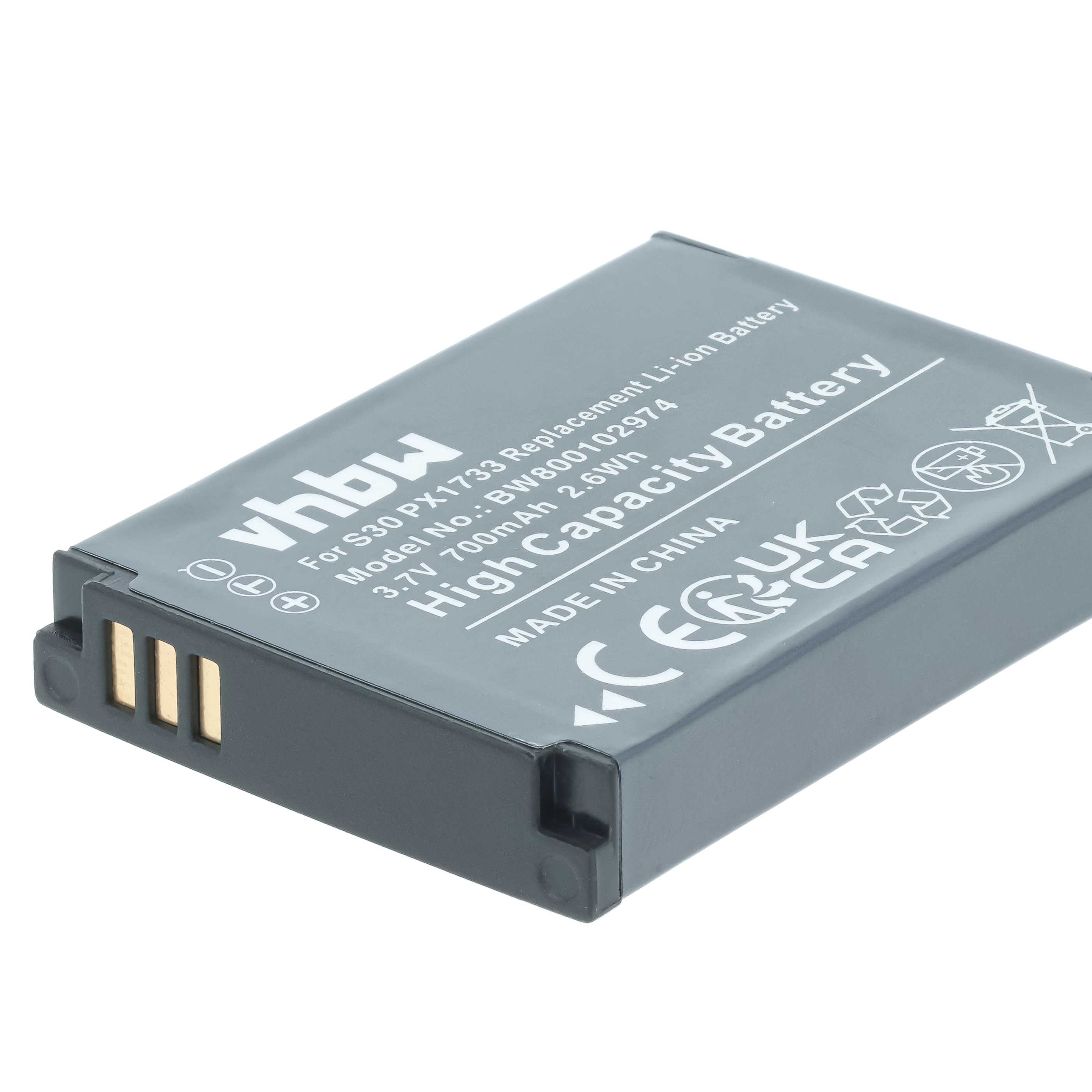 Batteria per videocamera sostituisce Toshiba PC1733E-1BRS, PX1733 - 700mAh 3,7V Li-Ion