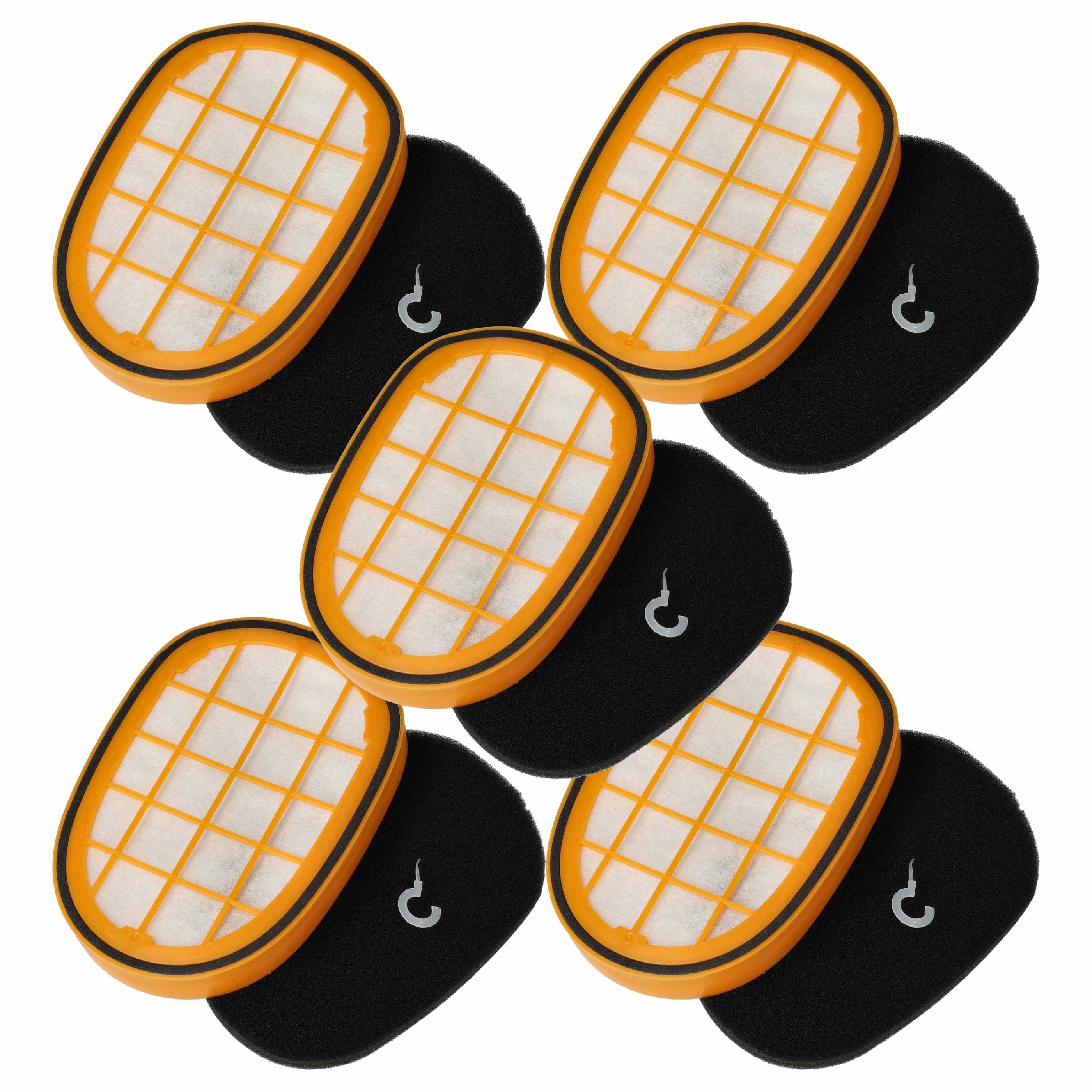 5x Filter Set replaces Philips CP0663, CP0663/01 for Philips Vacuum Cleaner - Vacuum Cleaner Filter Set