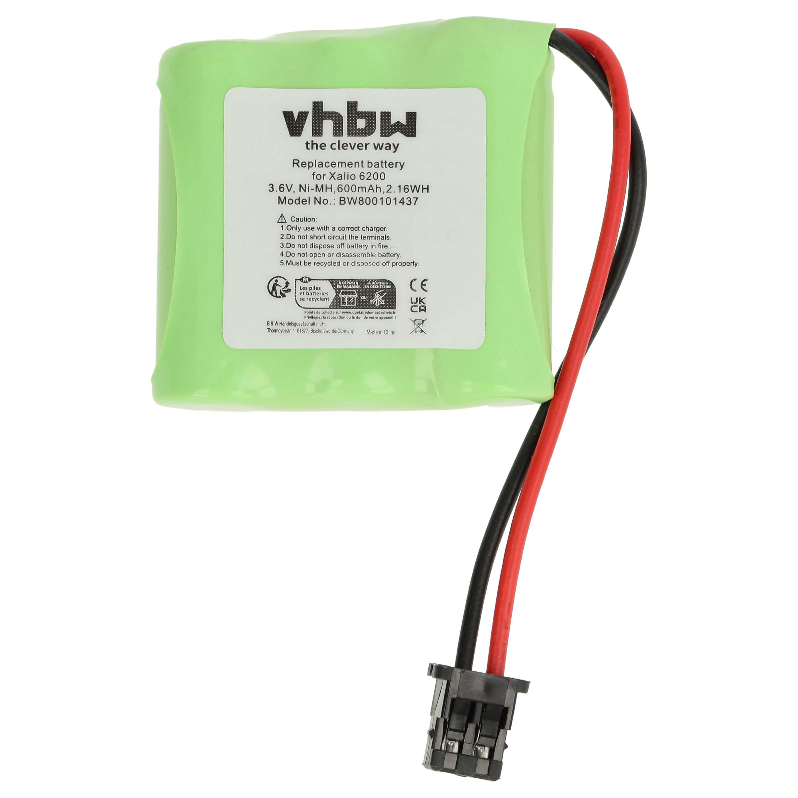 Batterie remplace Again and Again STB124, 2102 pour téléphone Philips - 600mAh 3,6V NiMH
