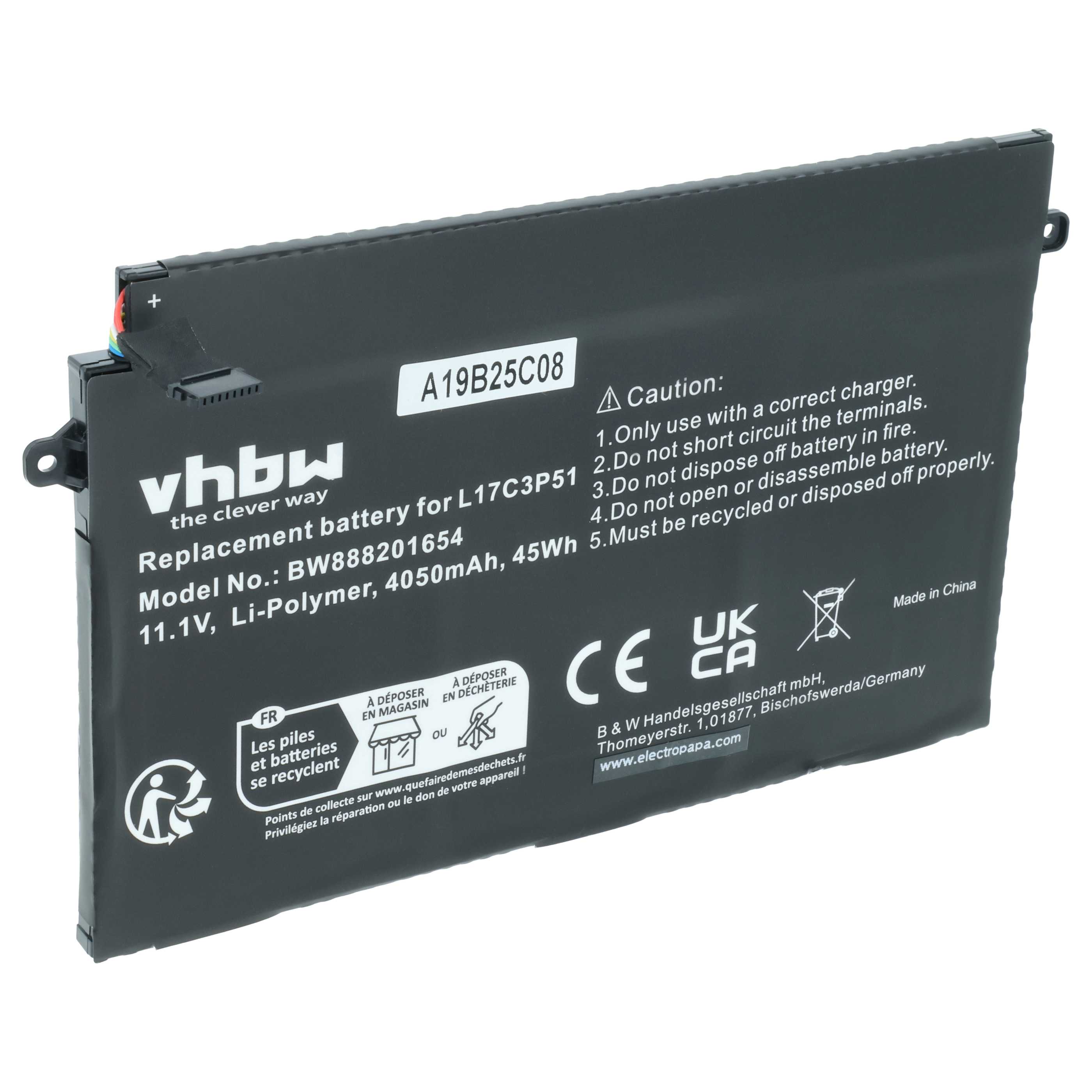 Batteria sostituisce Lenovo 01AV445, 01AV447, 01AV446, 01AV448 per notebook - 4050mAh 11,1V Li-Poly