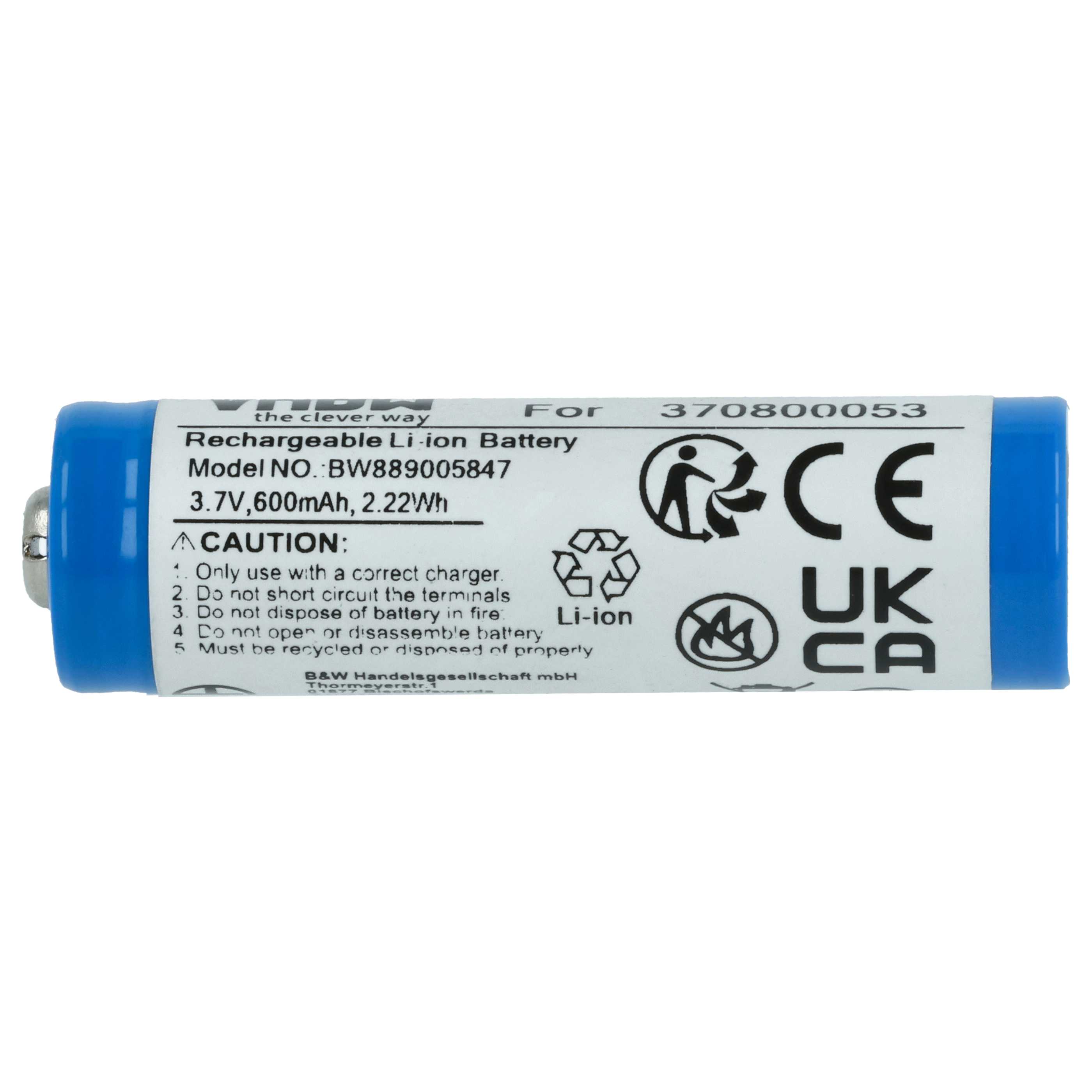 Model Making Device Battery Replacement for Carrera 370800053 - 600 mAh 3.7 V Li-Ion