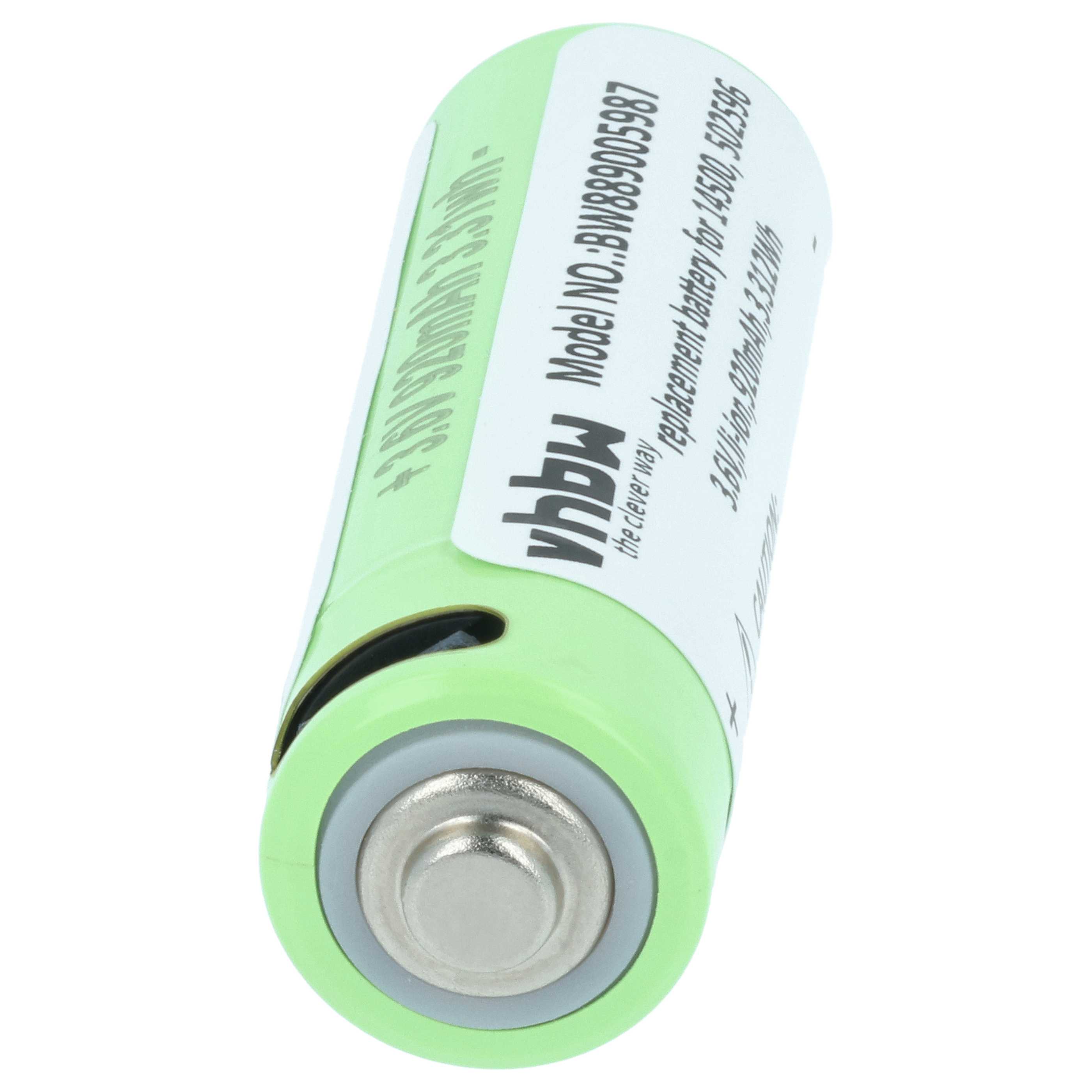 2x Akumulator do latarki czołowej zamiennik Ledlenser 14500, 502596 - 0,92 Ah 3,6 V Li-Ion