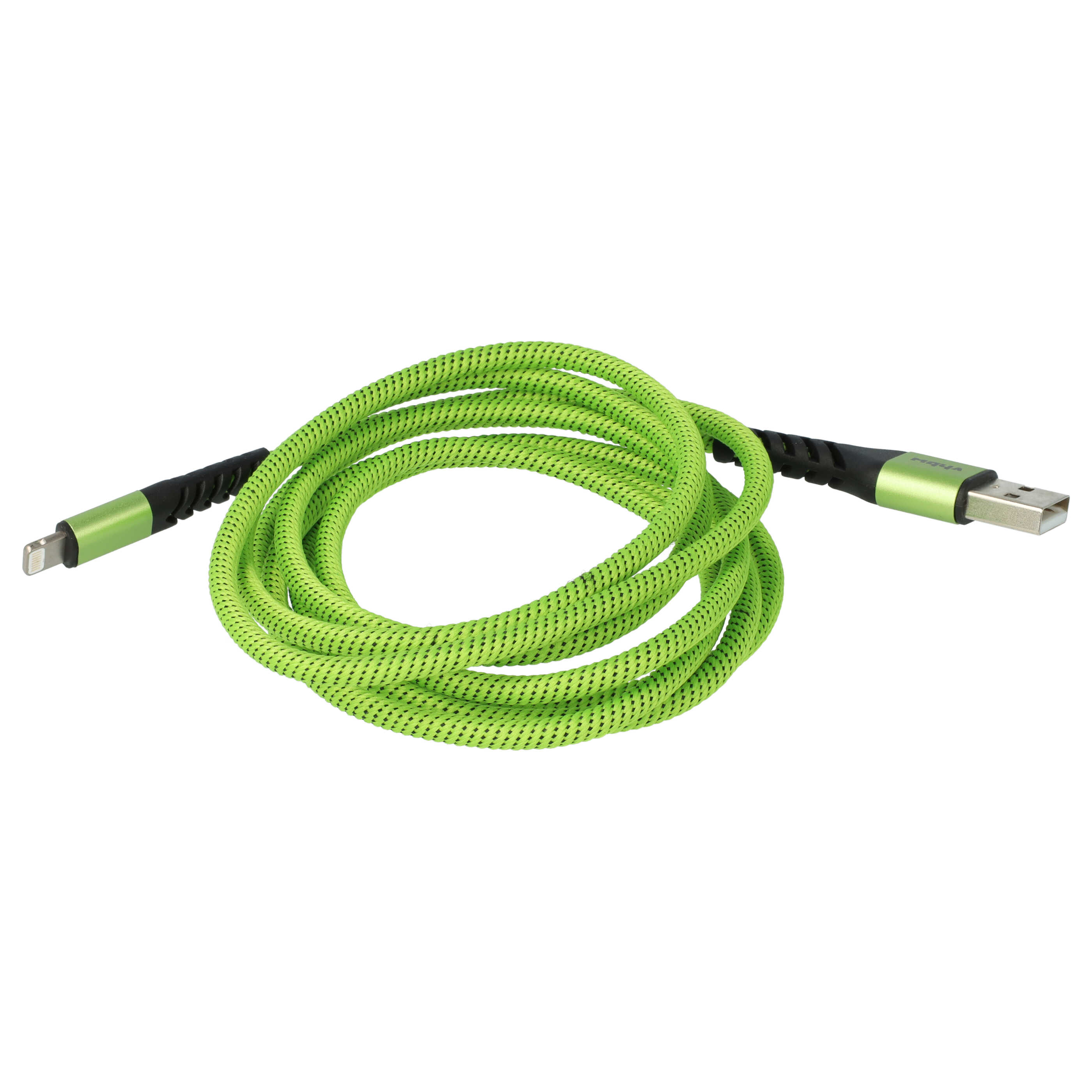 2x Lightning Kabel auf USB A passend für Apple AirPods Apple iOS Geräte - Grün Schwarz, 180cm