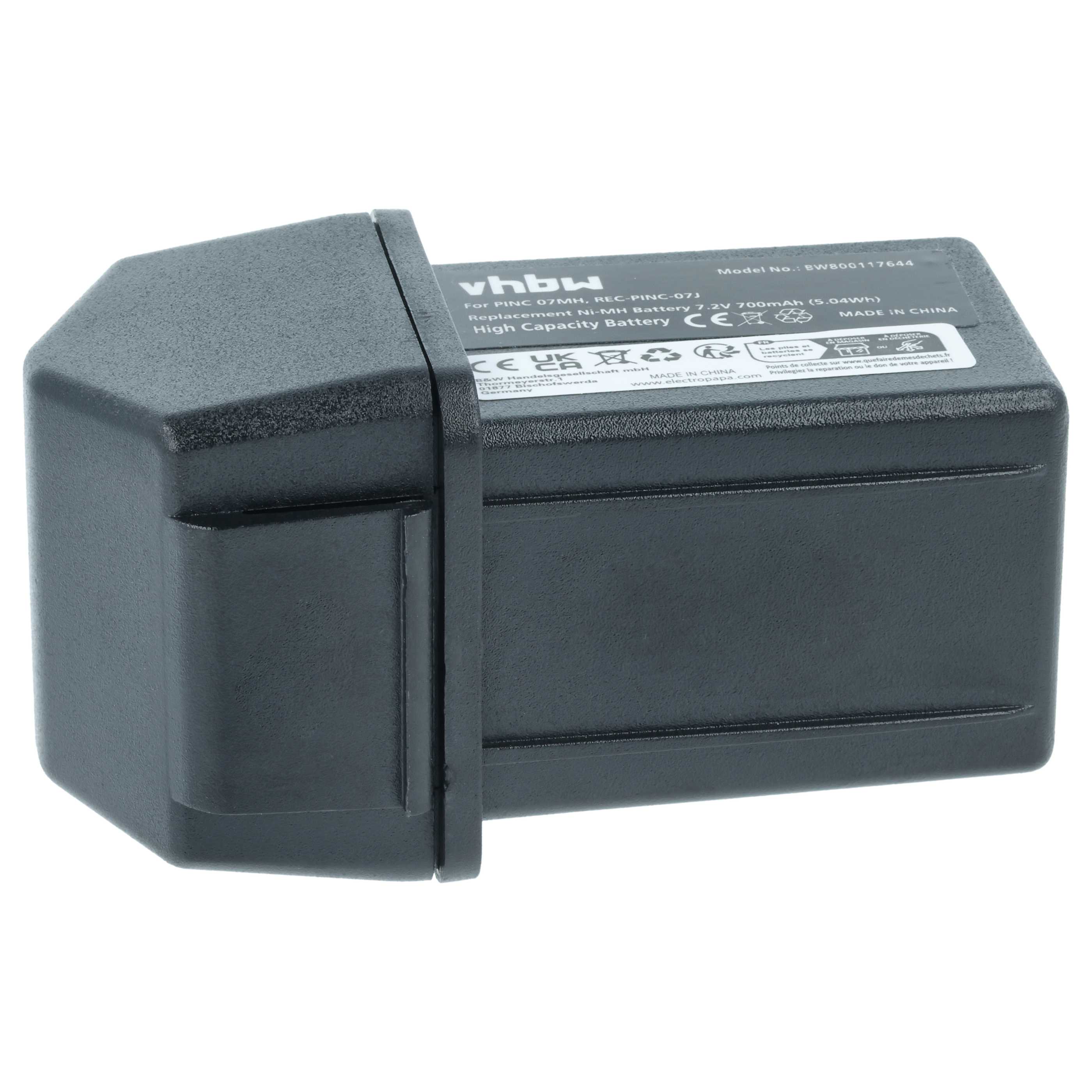 Batteria per telecomando remote controller sostituisce Elca PINC 07MH, PINC-07MH - 700mAh 7,2V NiMH