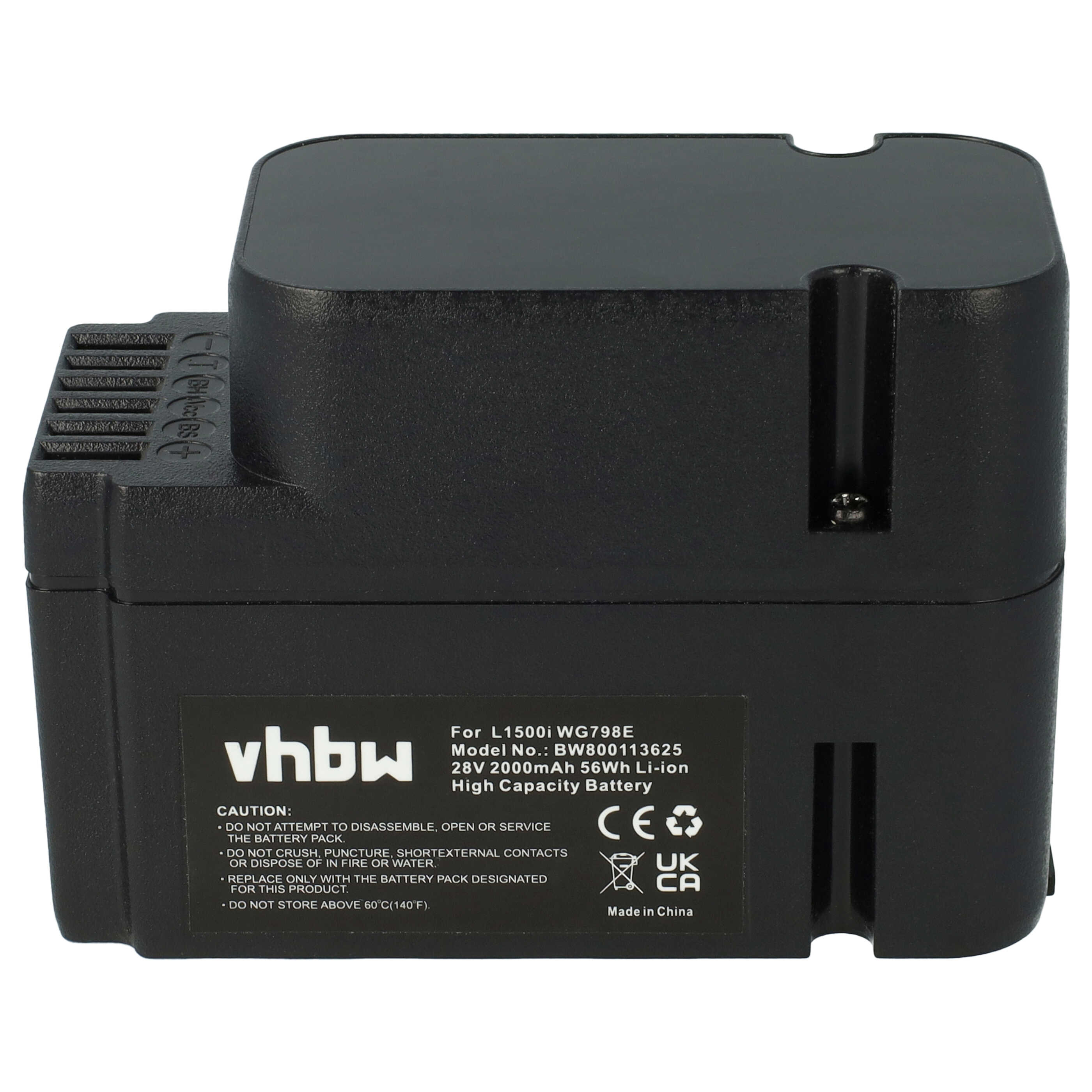 Batterie pour Worx WA3225, WA3565 pour outil de jardinage - 2000mAh 28V Li-ion