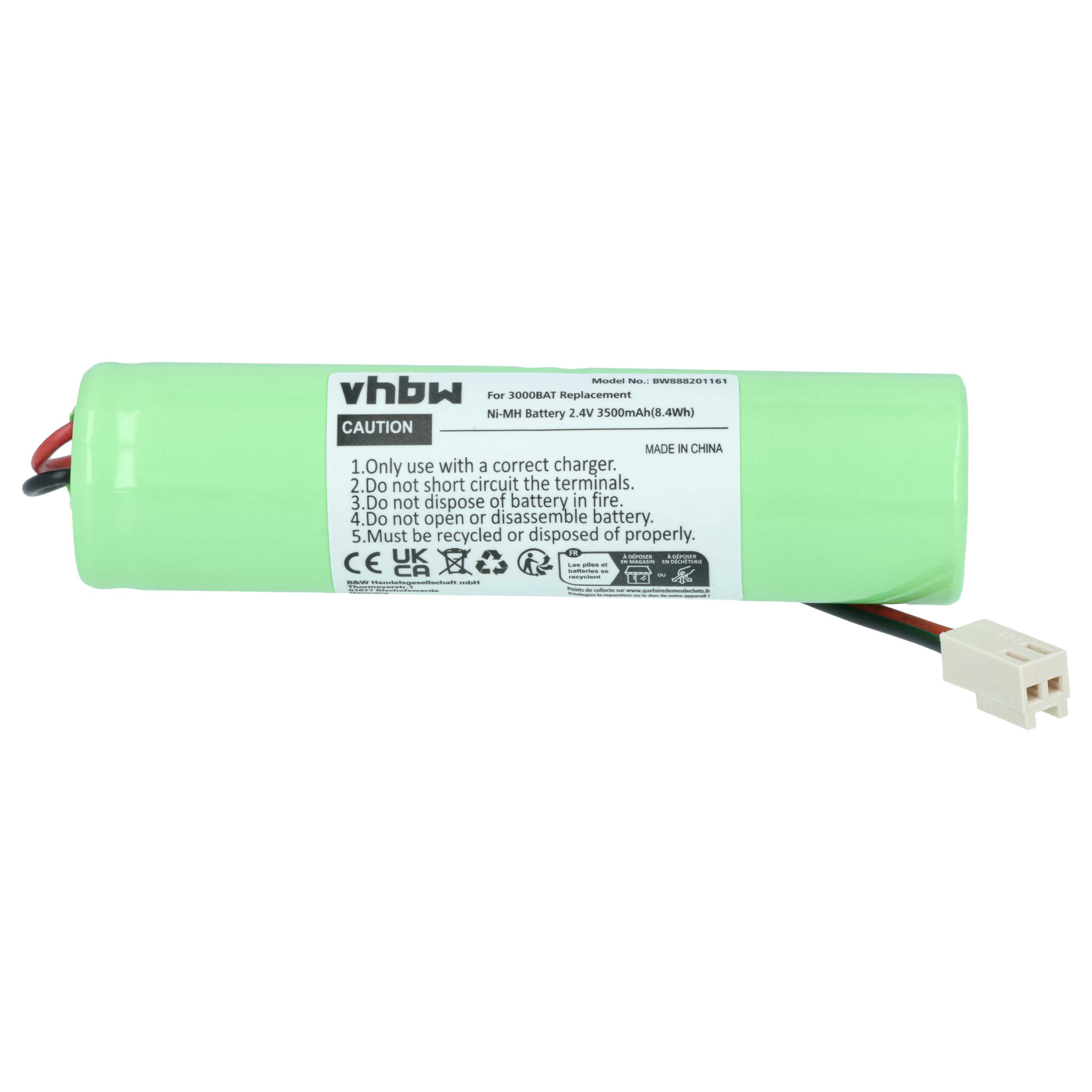 5x Batería reemplaza NOVIPro 3000BAT, 880BAT para dispositivo medición (3500 mAh, 2,4 V, NiMH)